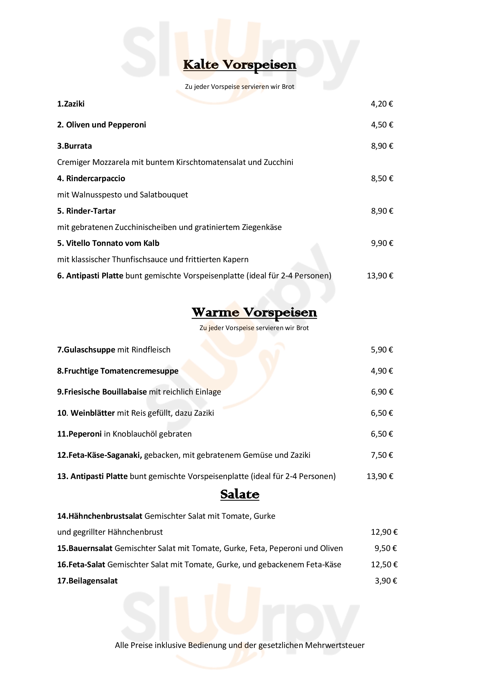 Kochs Speisewerk Wilhelmshaven Menu - 1