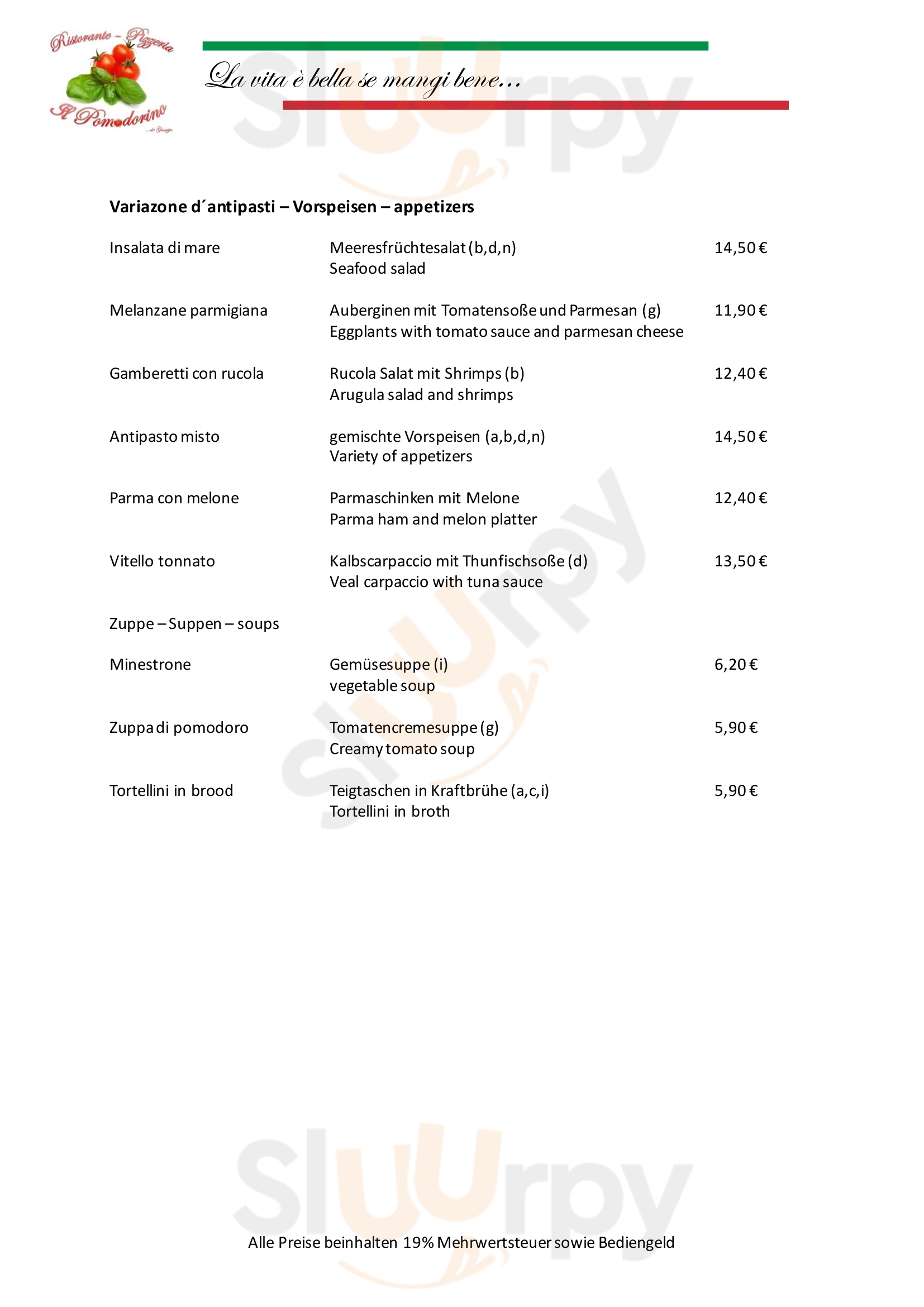 Il Pomodorino Worms Menu - 1