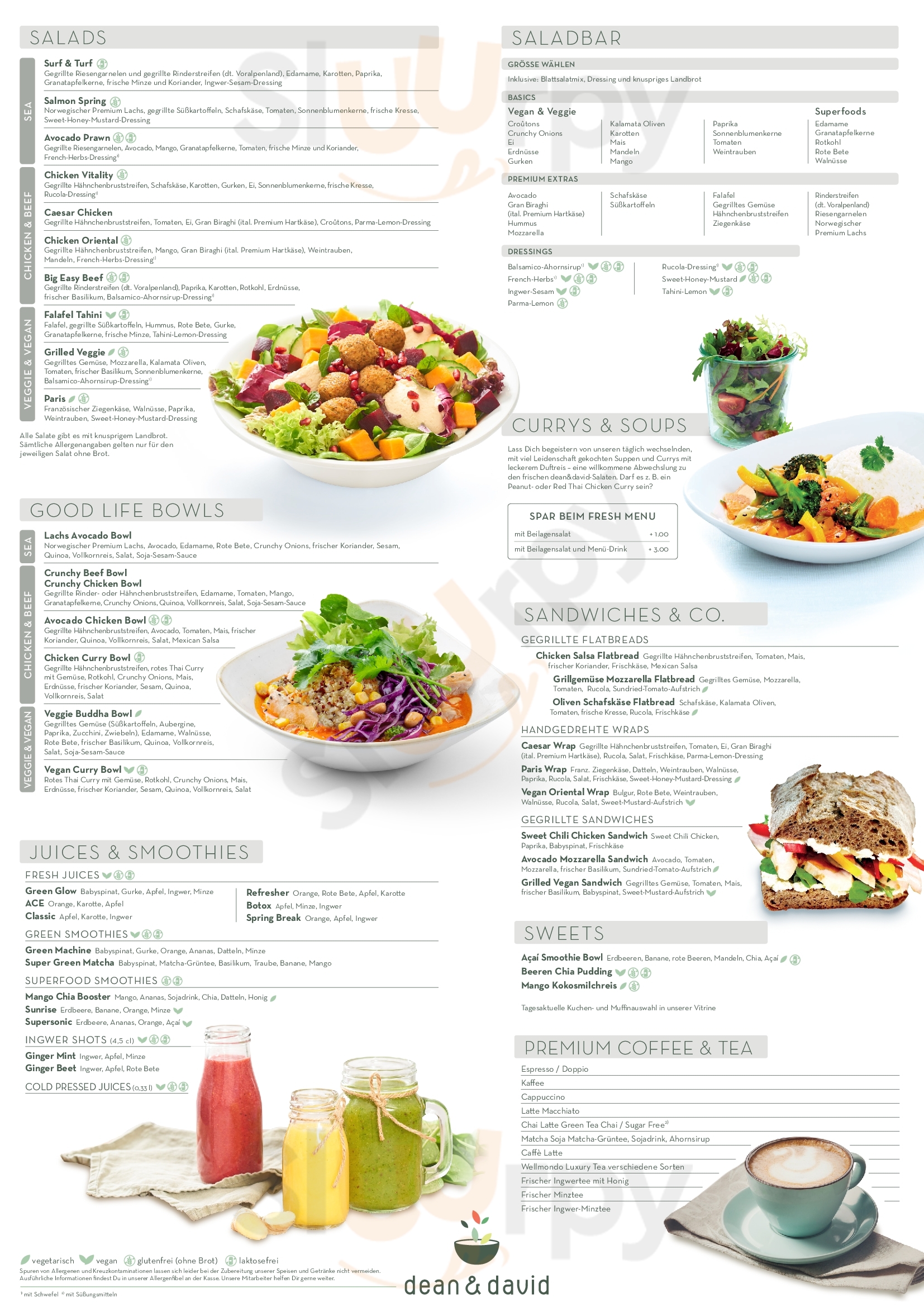 Dean & David Wiesbaden Menu - 1