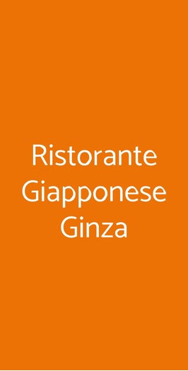 Ristorante Giapponese Ginza, Firenze