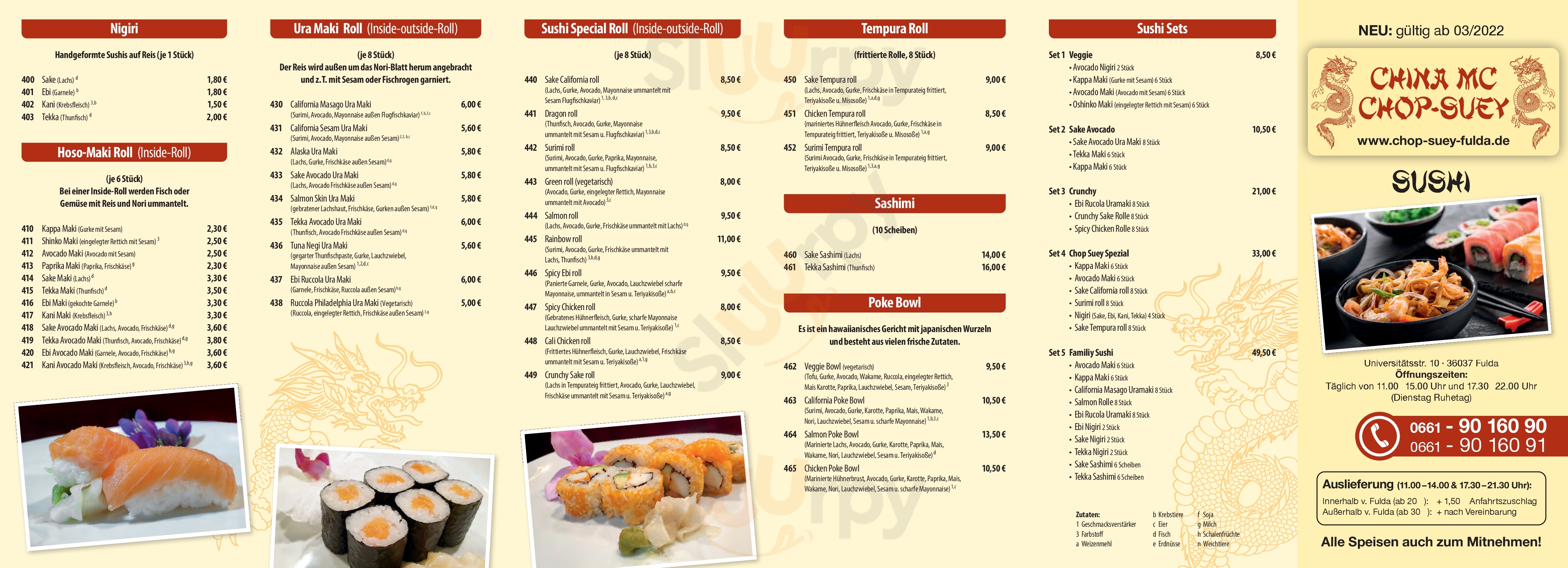 China Mc Shop-suey Fulda Menu - 1