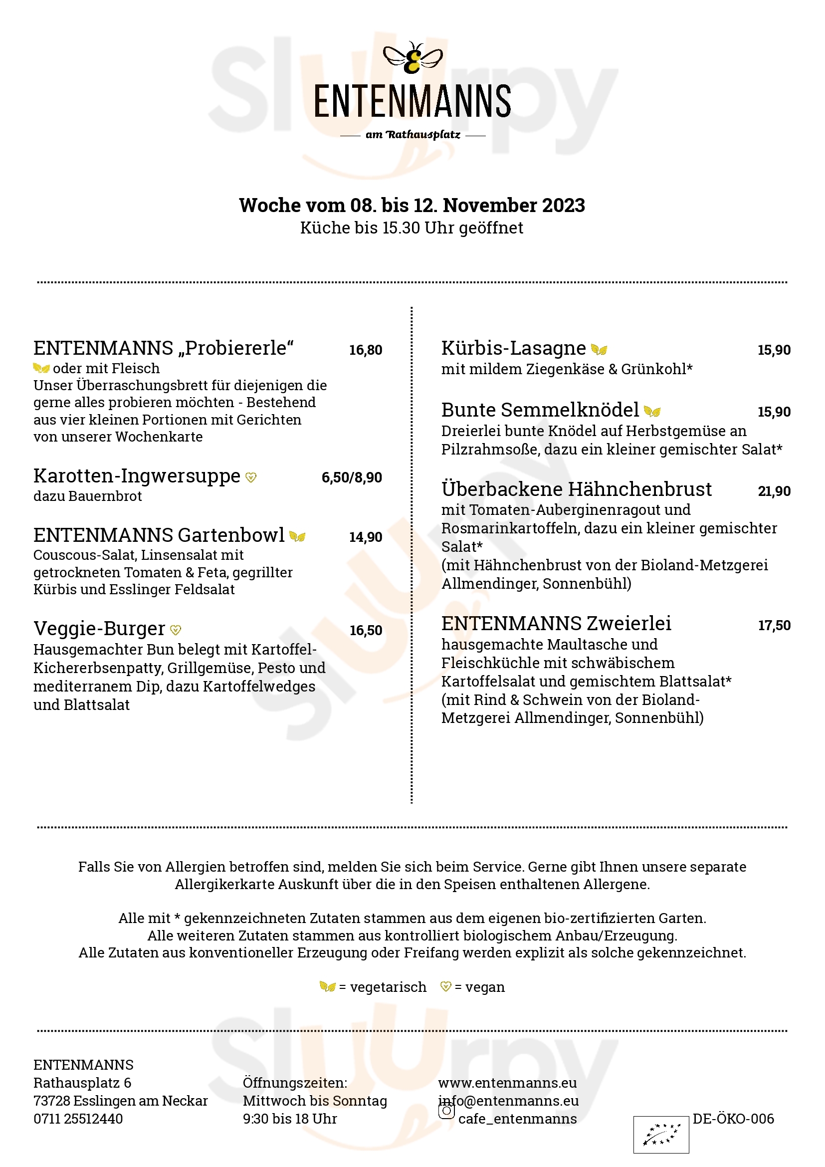 Entenmanns Esslingen am Neckar Menu - 1