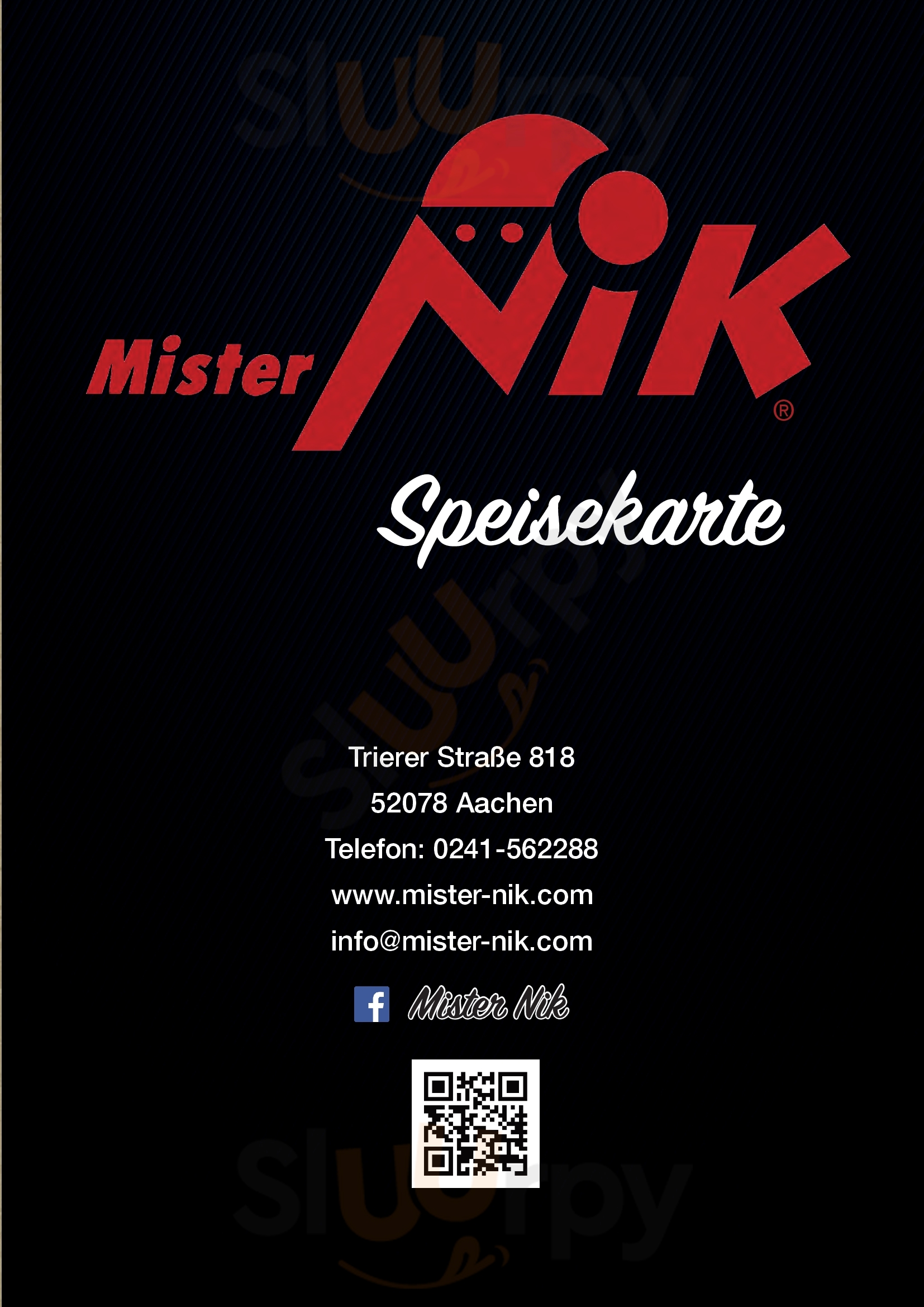 Mister Nik - Schnellrestaurant Aachen Menu - 1
