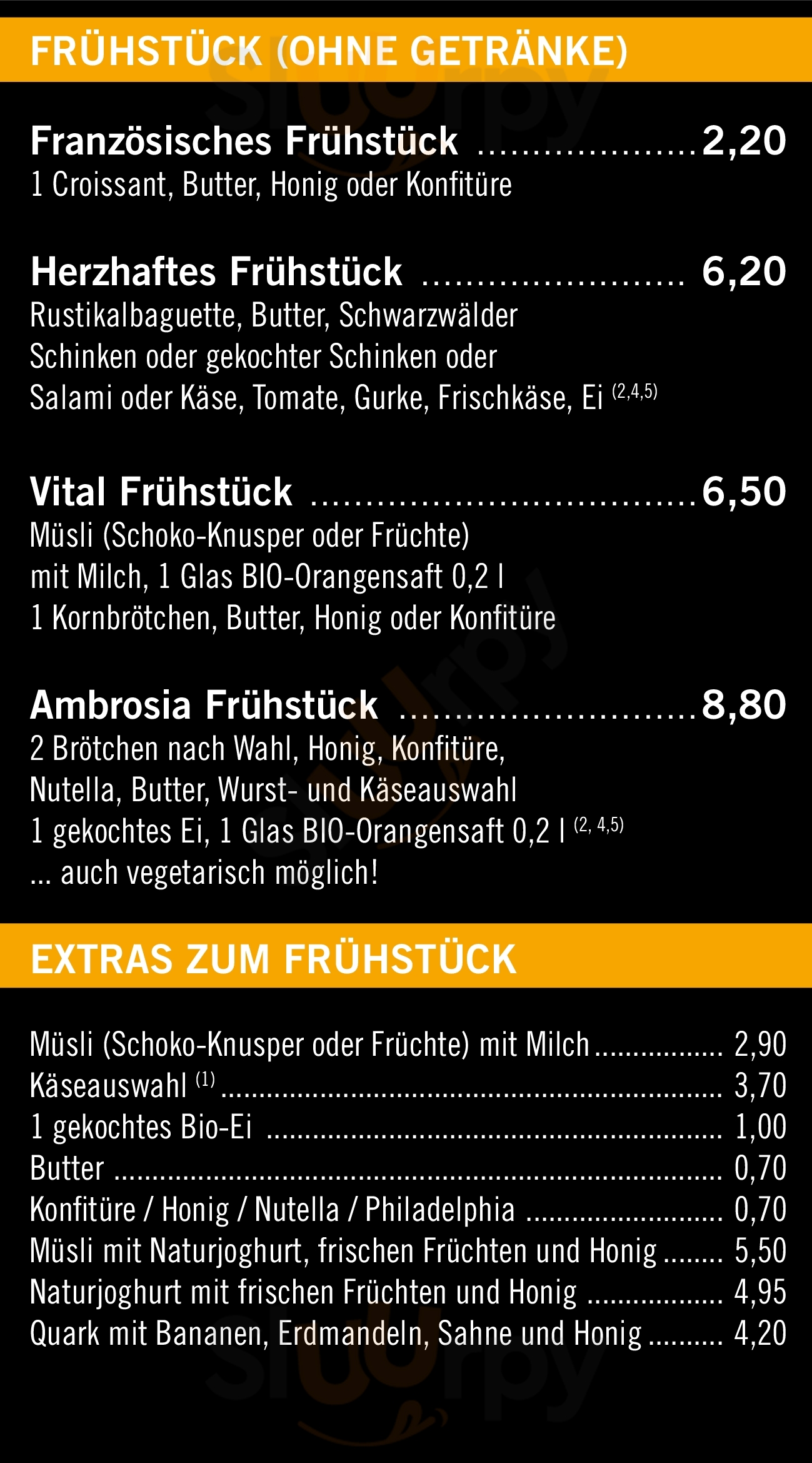 Café Ambrosia Freiburg Menu - 1