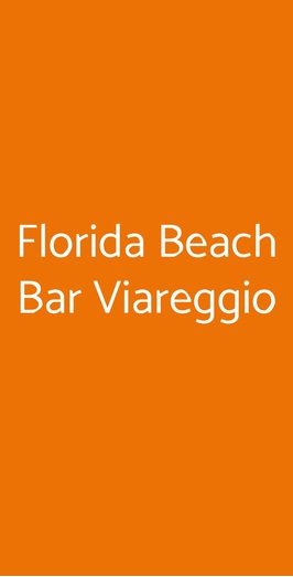 Ristorante Florida Viareggio, Viareggio