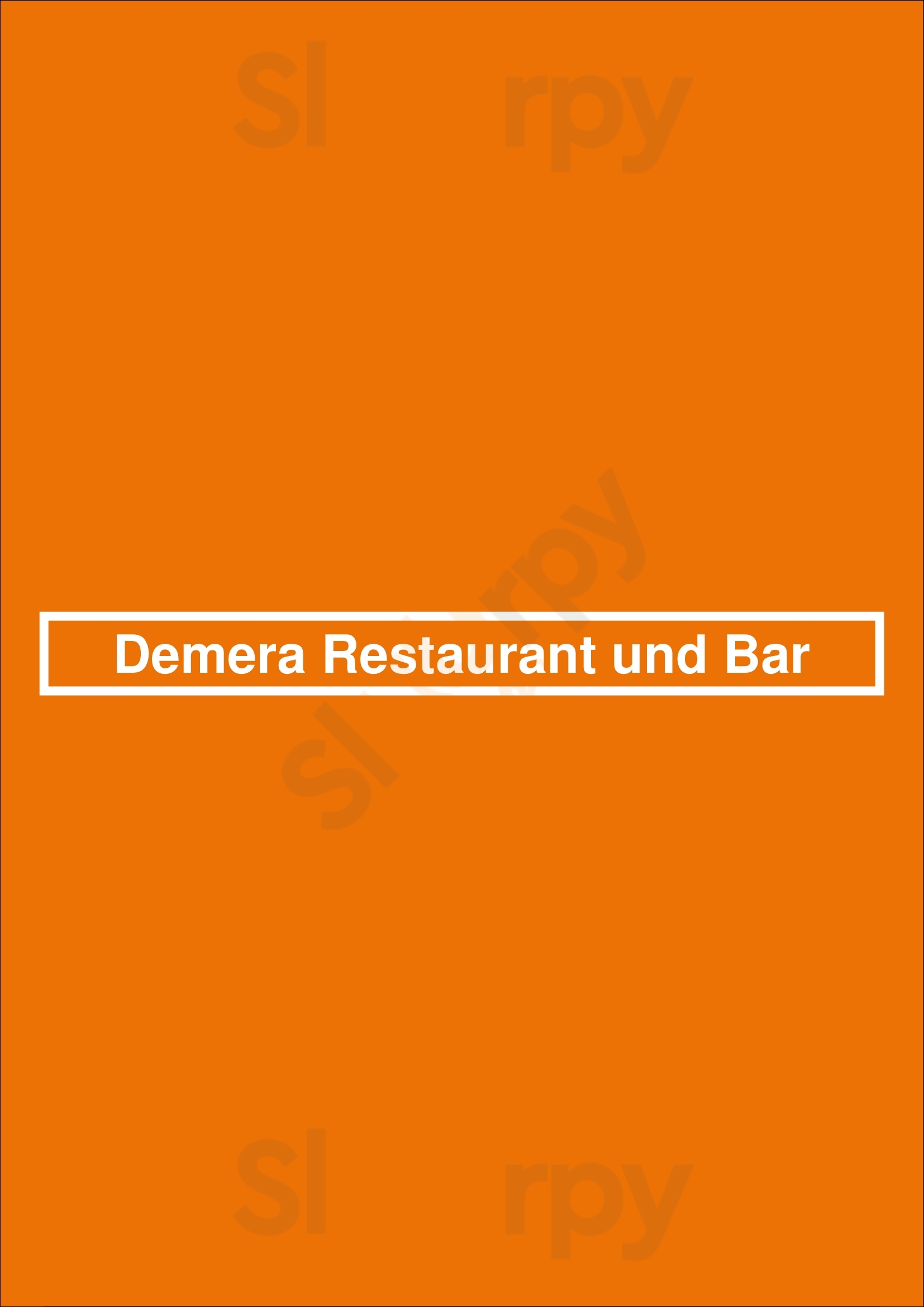 Demera Restaurant Und Bar Frankfurt am Main Menu - 1