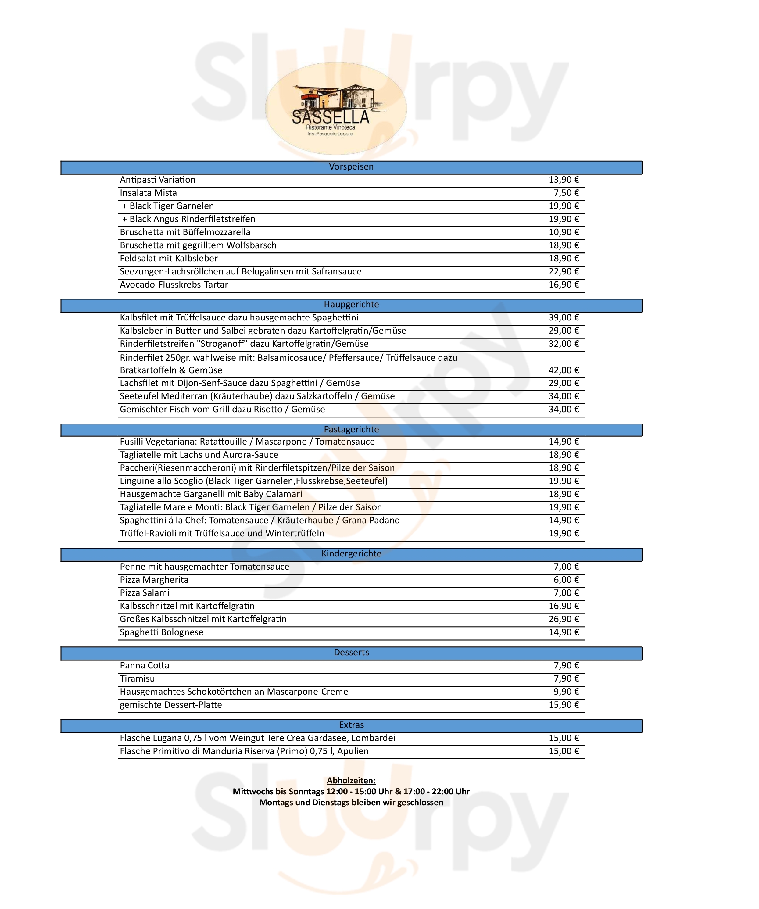 Sassella Dortmund Menu - 1