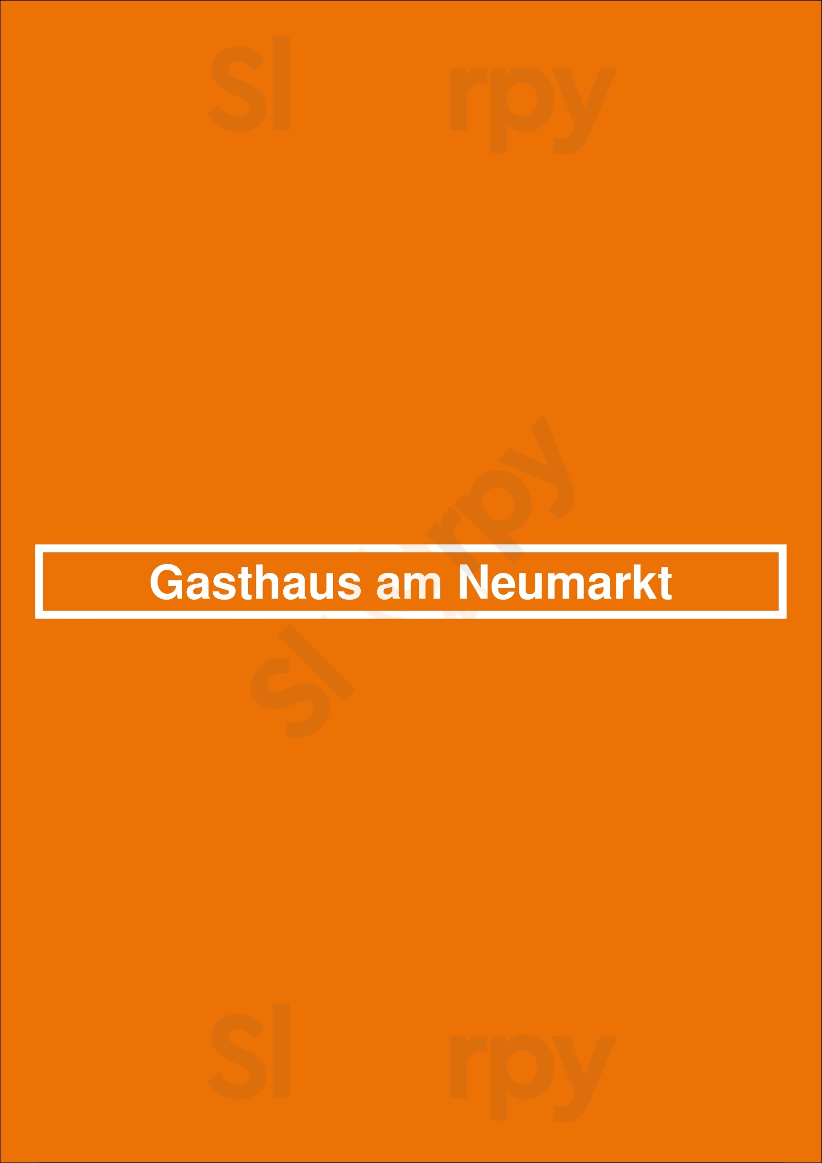 Gasthaus Am Neumarkt Dresden Menu - 1
