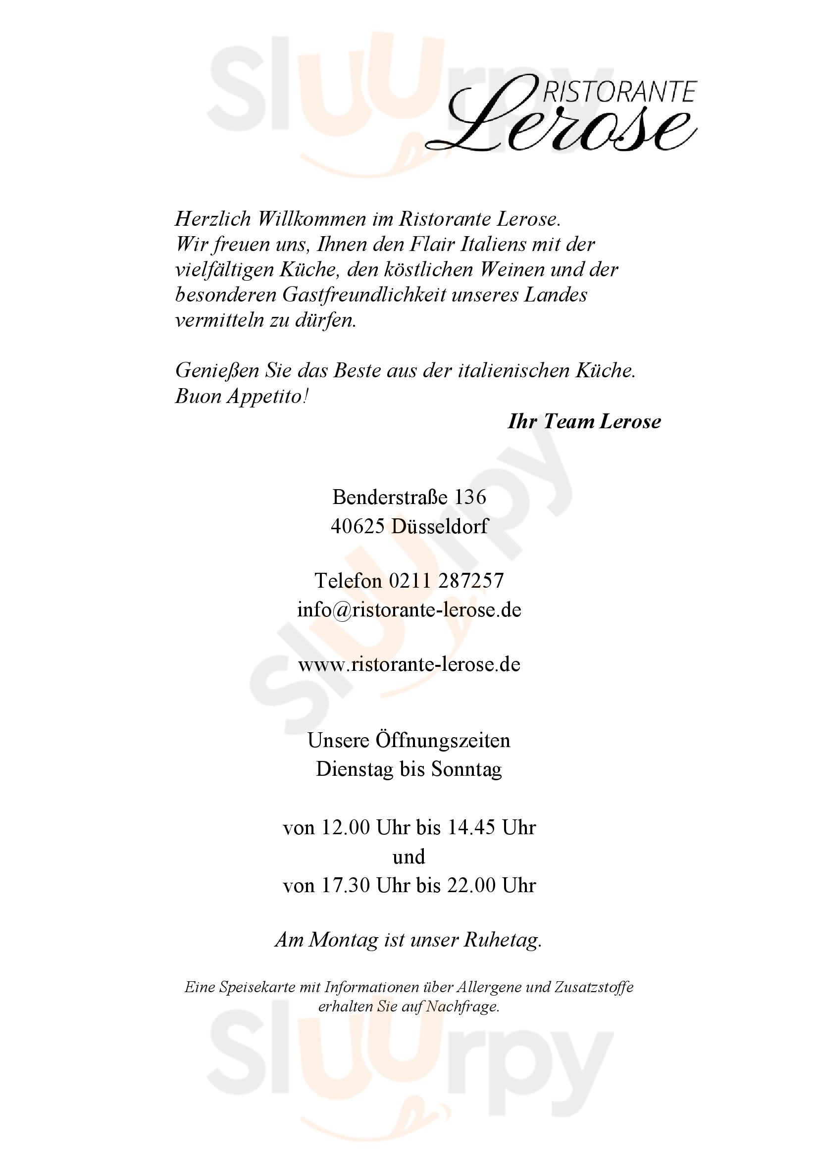 Lerose Düsseldorf Menu - 1