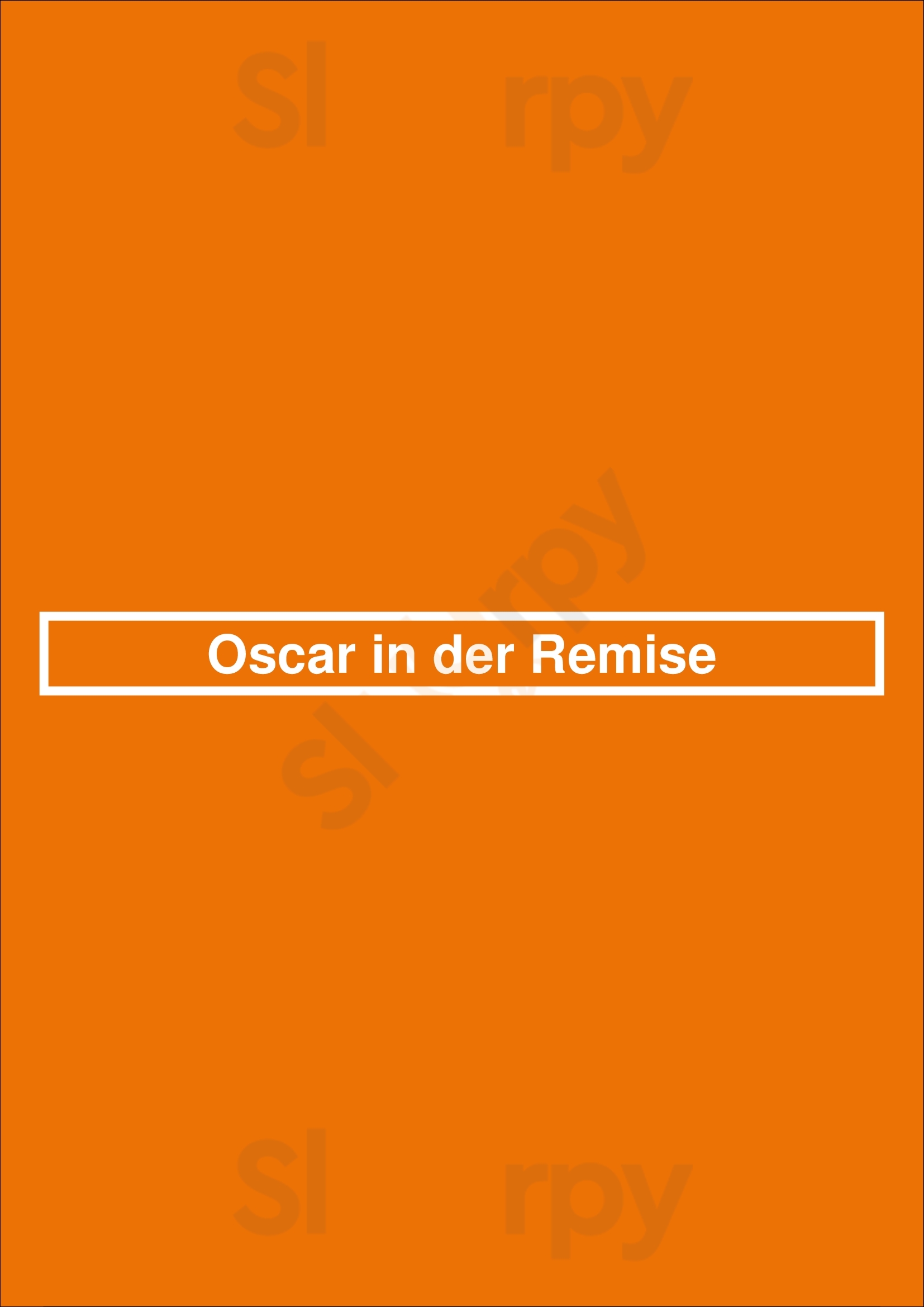 Oscar In Der Remise Bonn Menu - 1