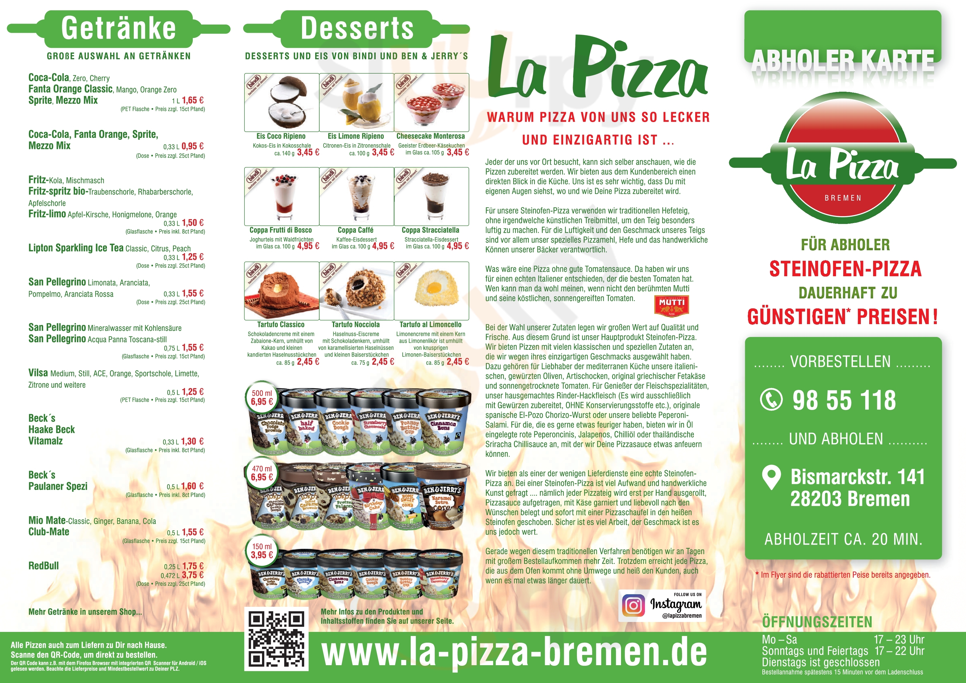 Pizzeria La Pizza Bremen Menu - 1