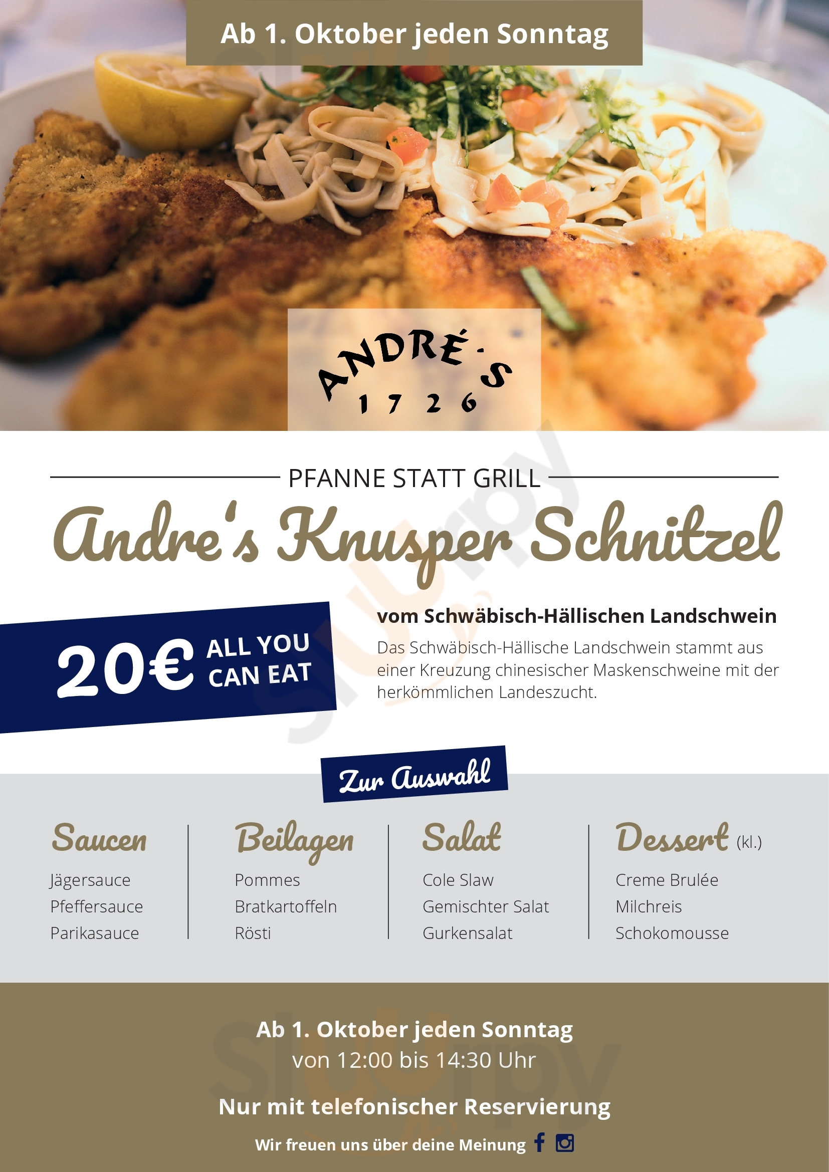 Andre's 1726 Witten Menu - 1