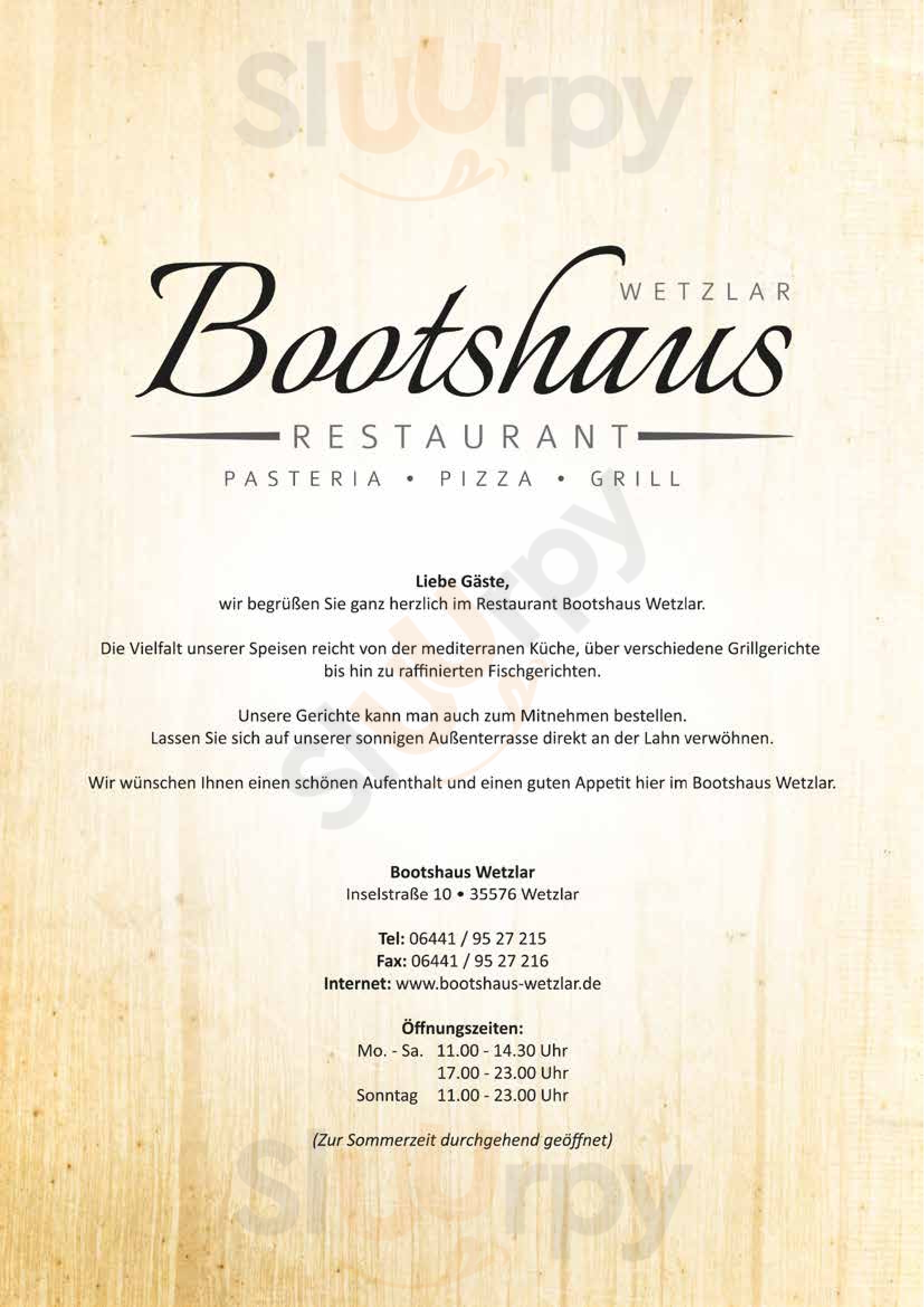 Bootshaus Wetzlar Wetzlar Menu - 1