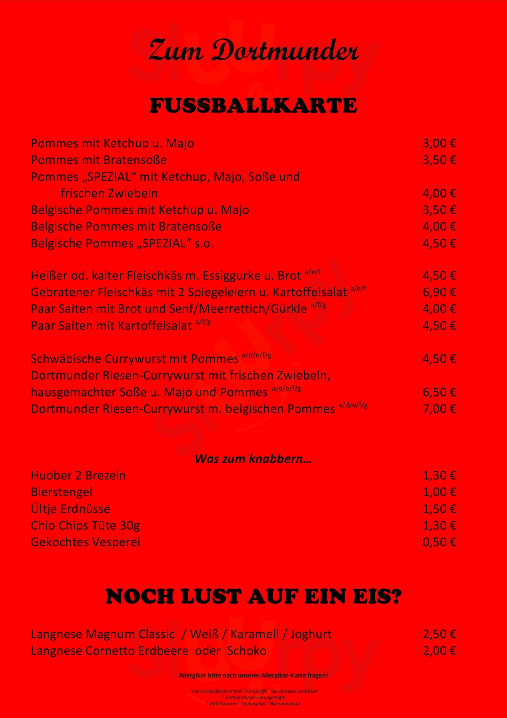 Zum Dortmunder Stuttgart Menu - 1