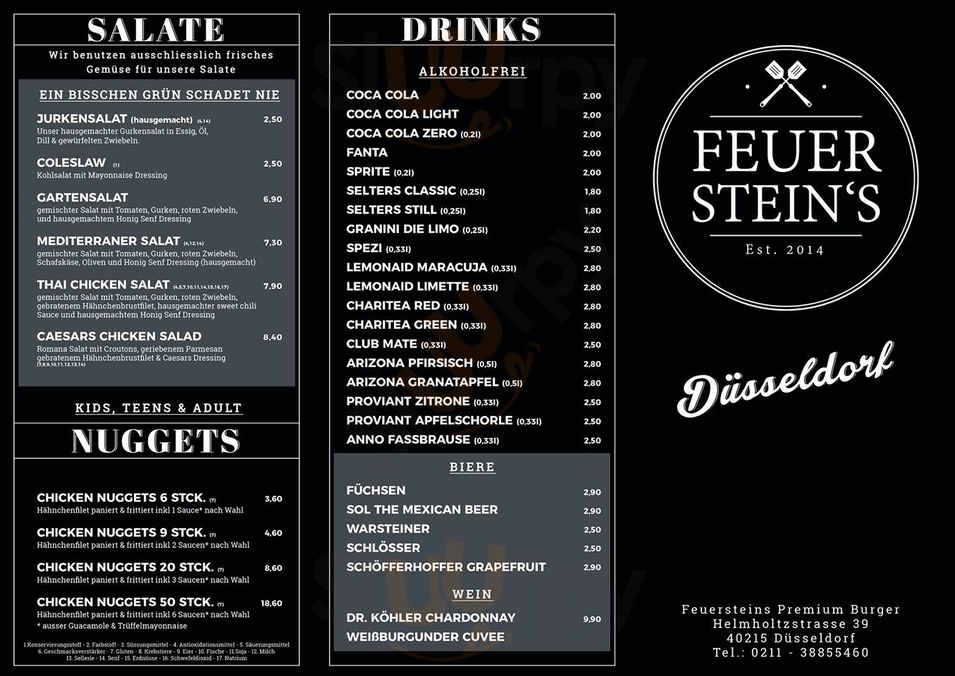 Feuersteins Premium Burger Düsseldorf Menu - 1
