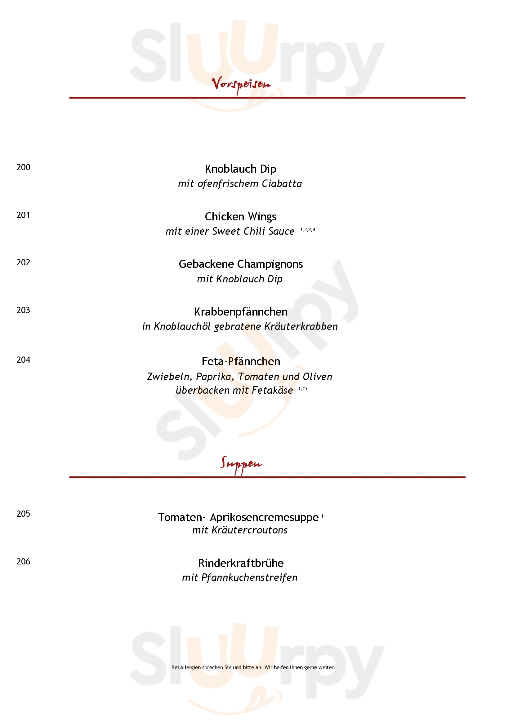 Heisser Stein Siegburg Menu - 1