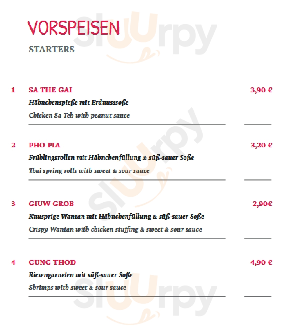 Thai Fun Frankfurt am Main Menu - 1