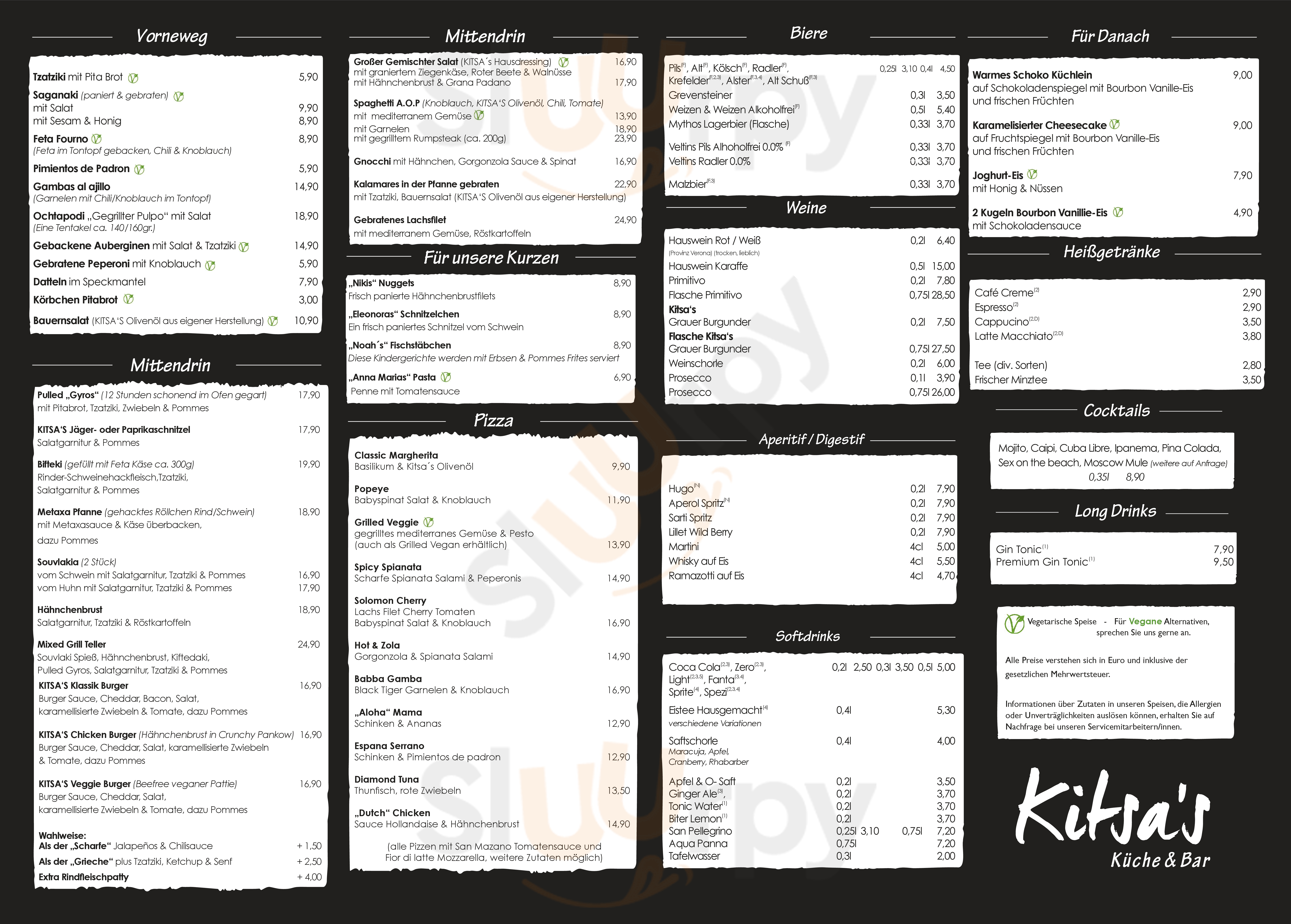 Kitsas Mediterrane Küche & Bar Velbert Menu - 1