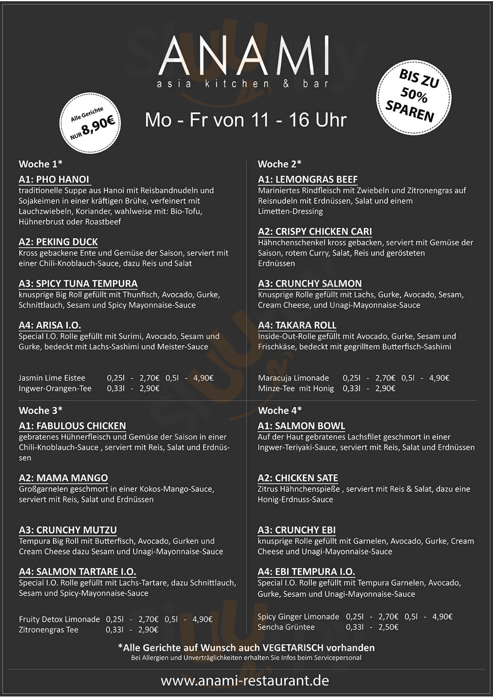 Anami Asia Kitchen & Bar Göppingen Menu - 1