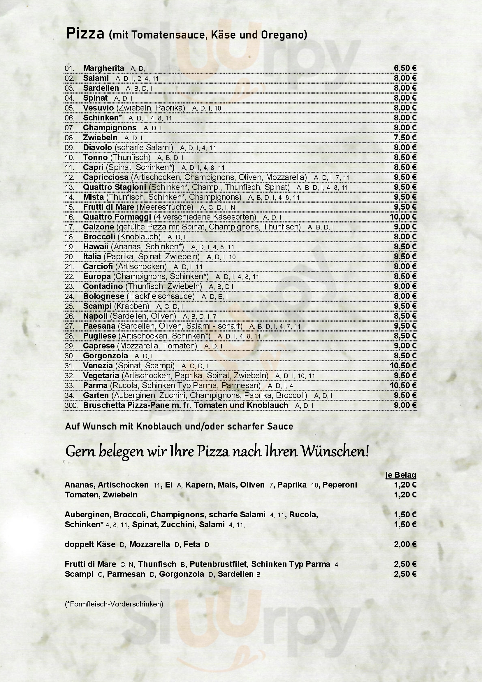 Pizzeria Romina Düsseldorf Menu - 1