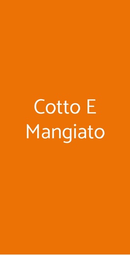 Cotto & Mangiato, Napoli