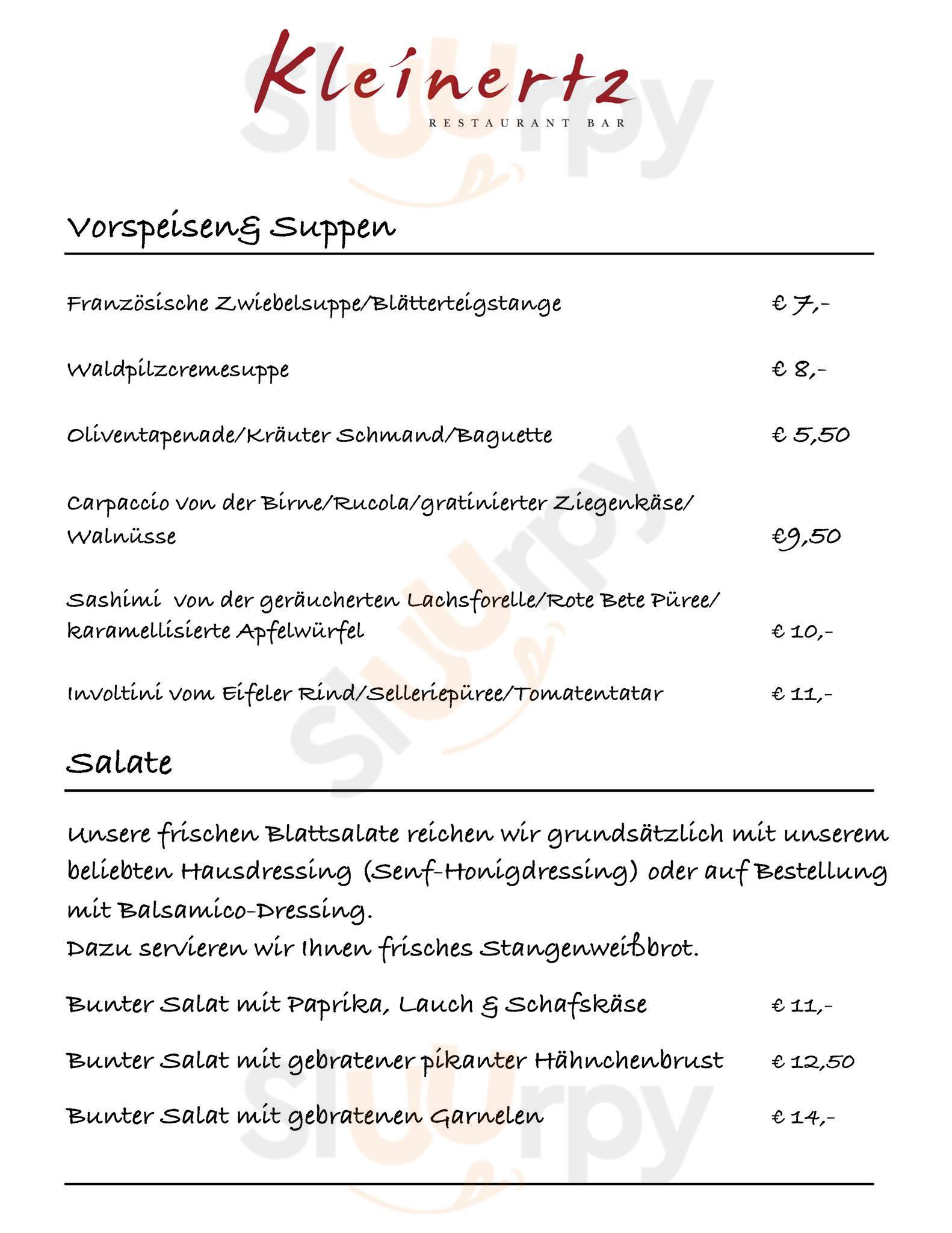 Kleinertz Bad Neuenahr-Ahrweiler Menu - 1