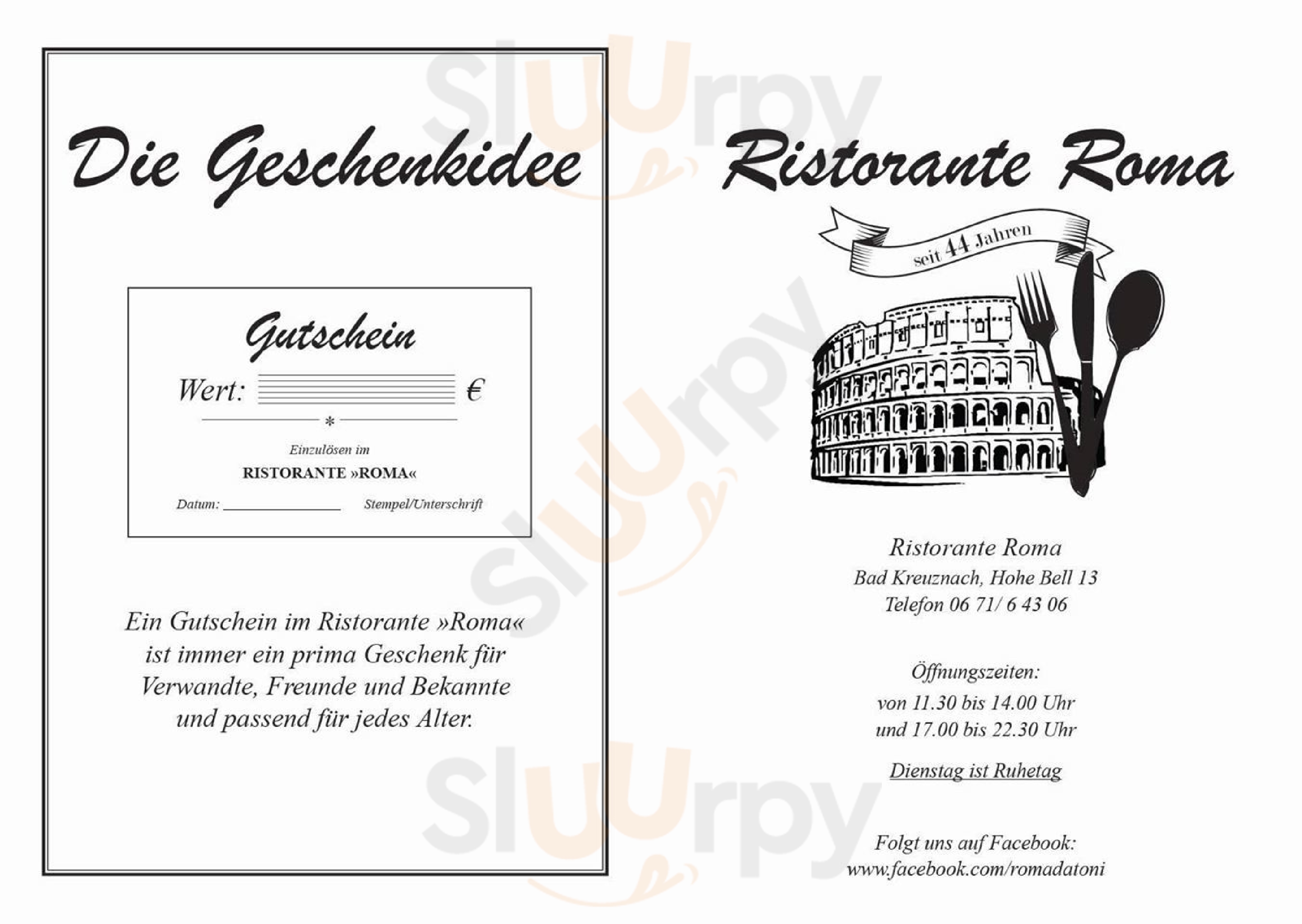 Ristorante Roma Da Toni Bad Kreuznach Menu - 1