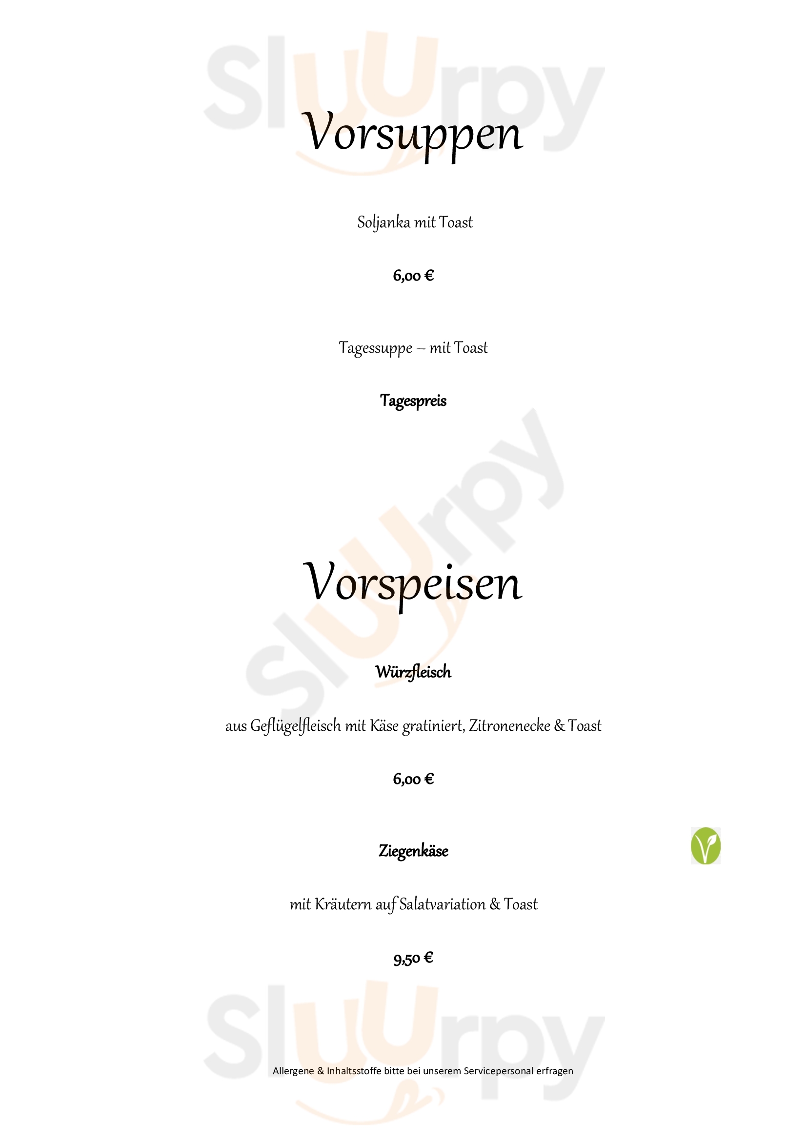 Drei Kastanien Leipzig Menu - 1