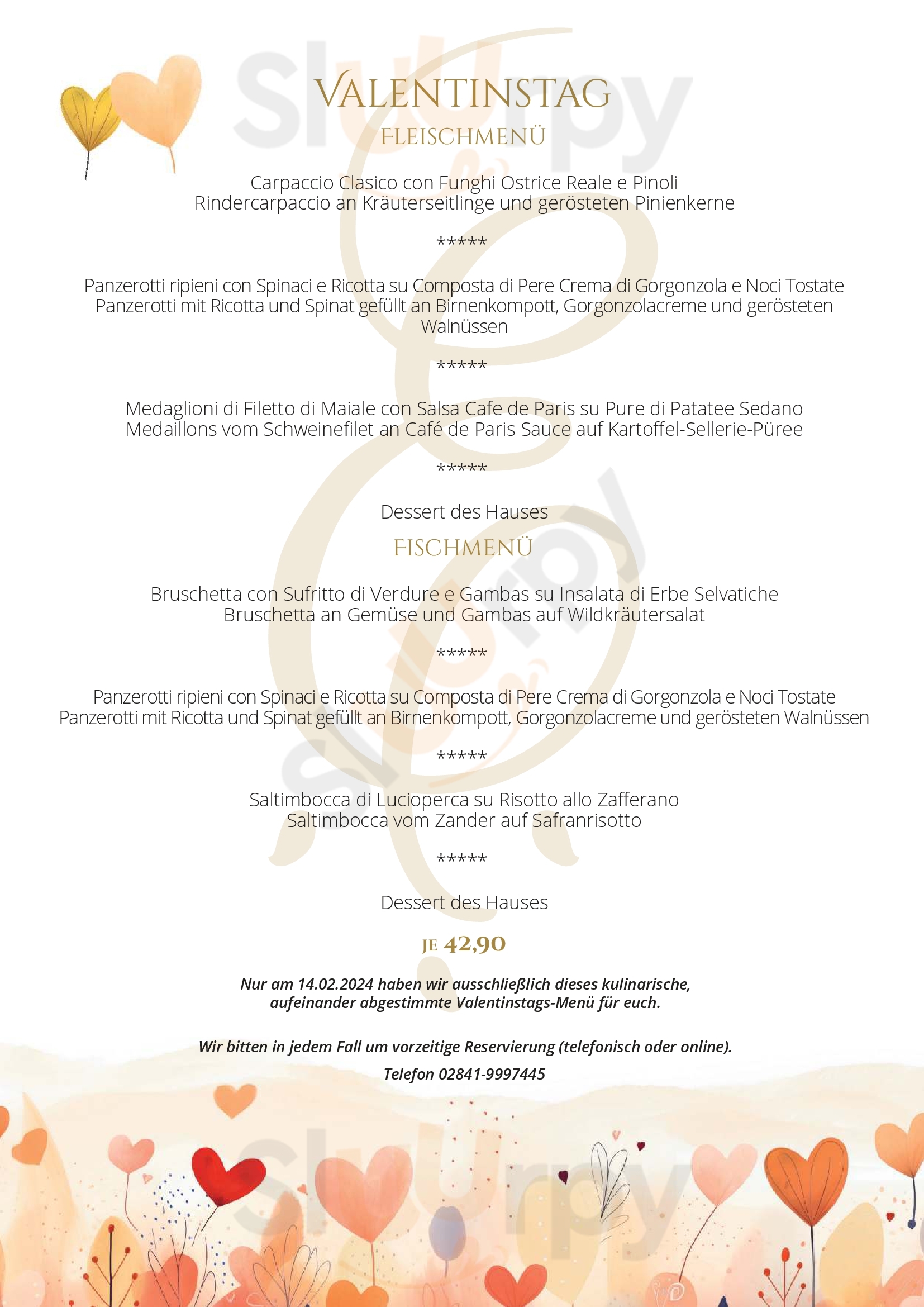 Trattoria Emma Moers Menu - 1