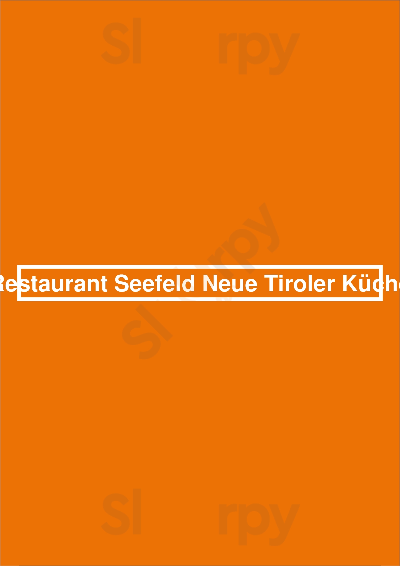 Seefeld – Neue Tiroler Küche Frankfurt am Main Menu - 1