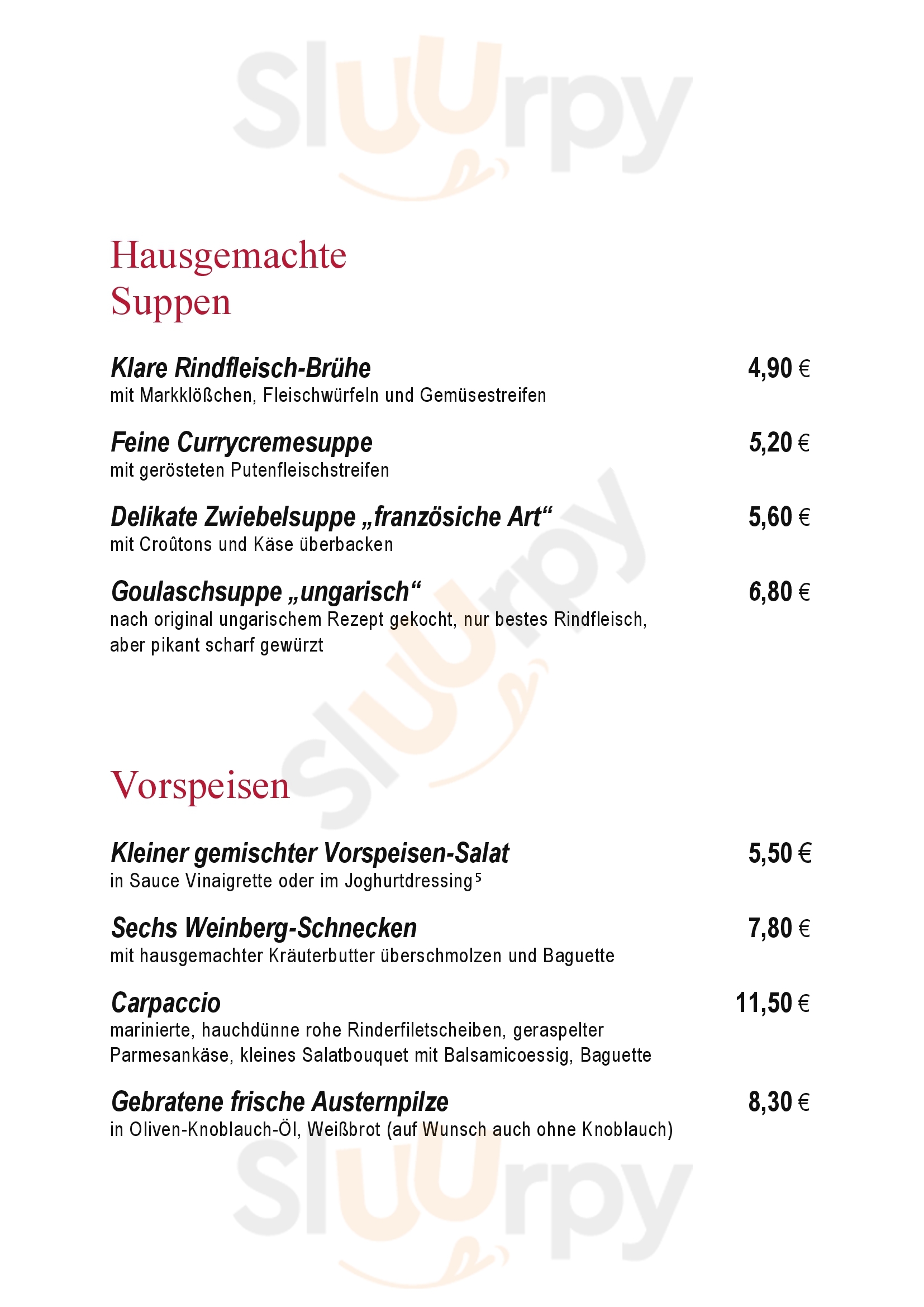 Restaurant Ratskeller Bad Salzuflen Menu - 1