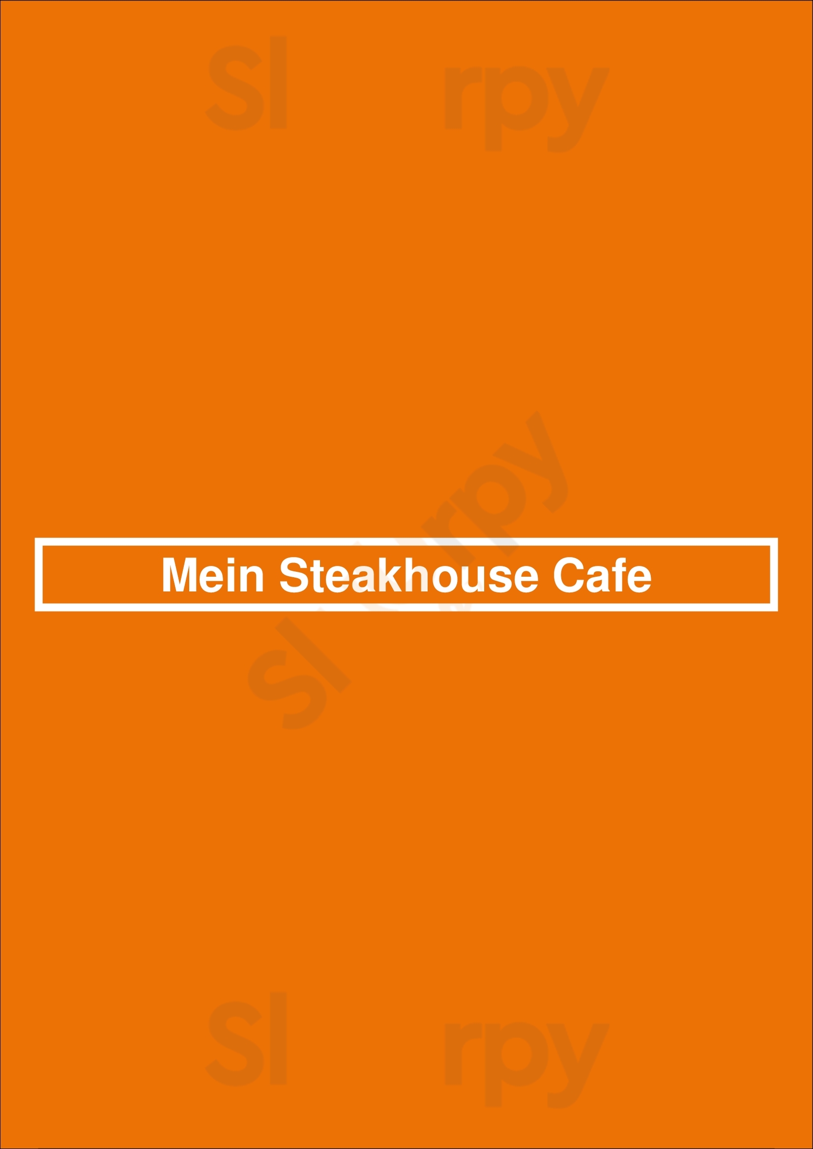 Mein Steakhouse Cafe Sankt Peter-Ording Menu - 1