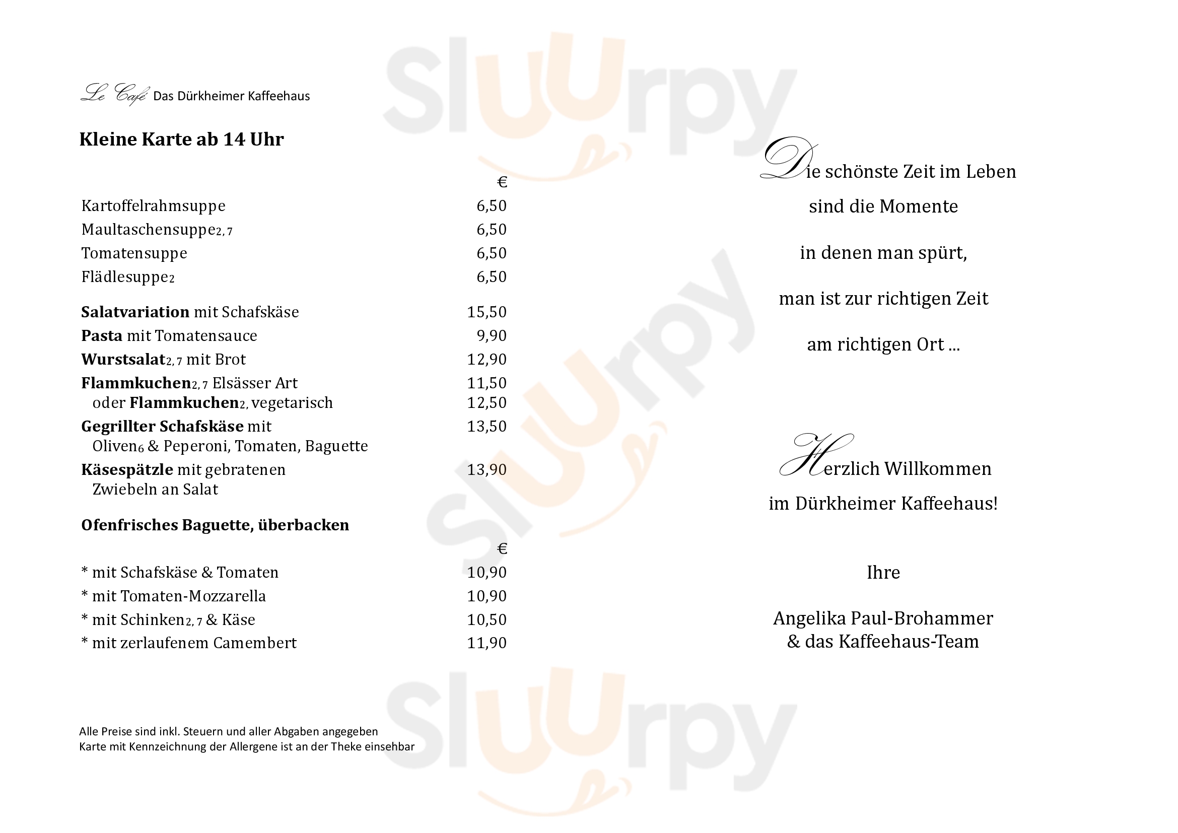 Le Cafe Bad Dürkheim Menu - 1