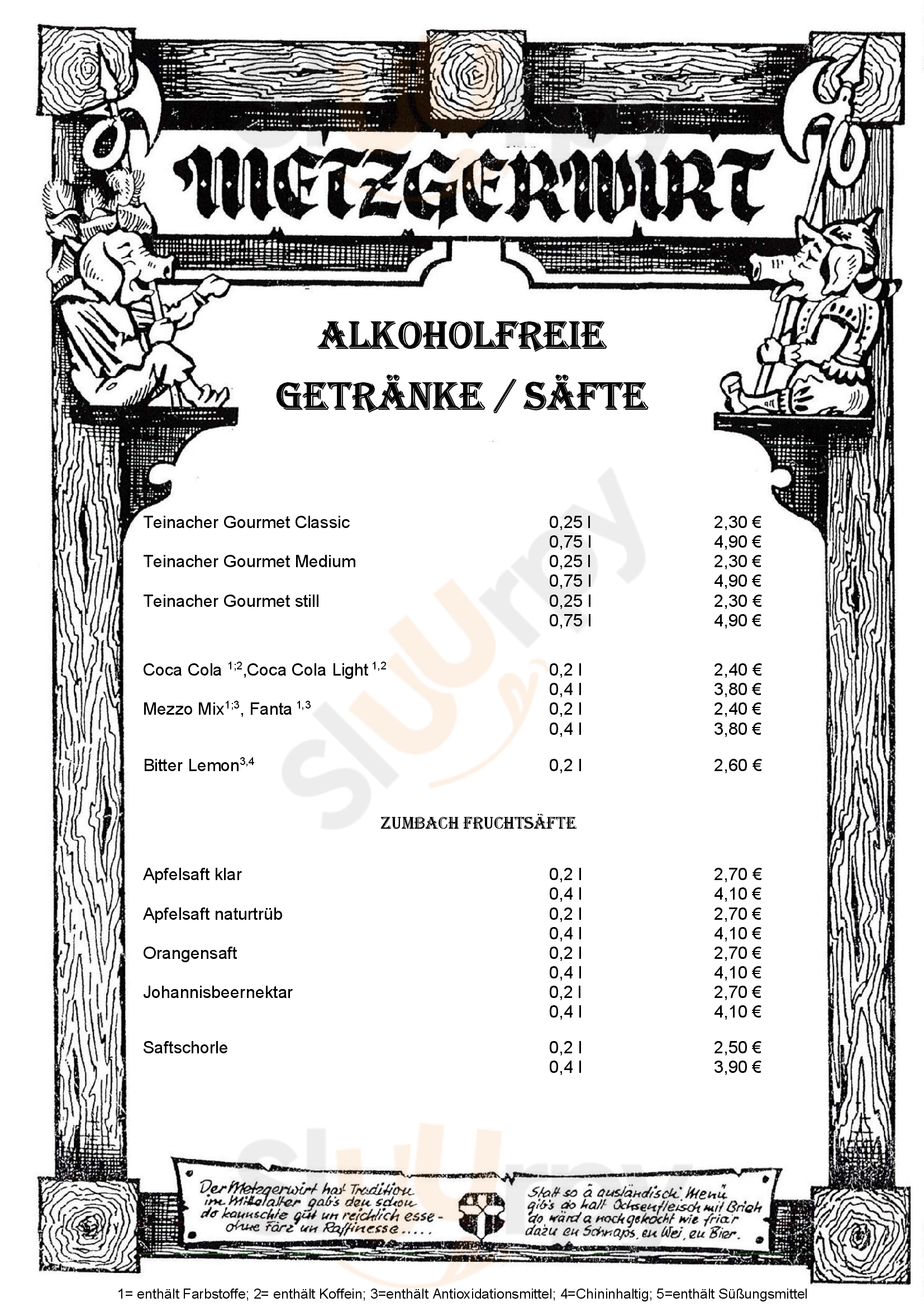 Metzgerwirt Bruchsal Menu - 1