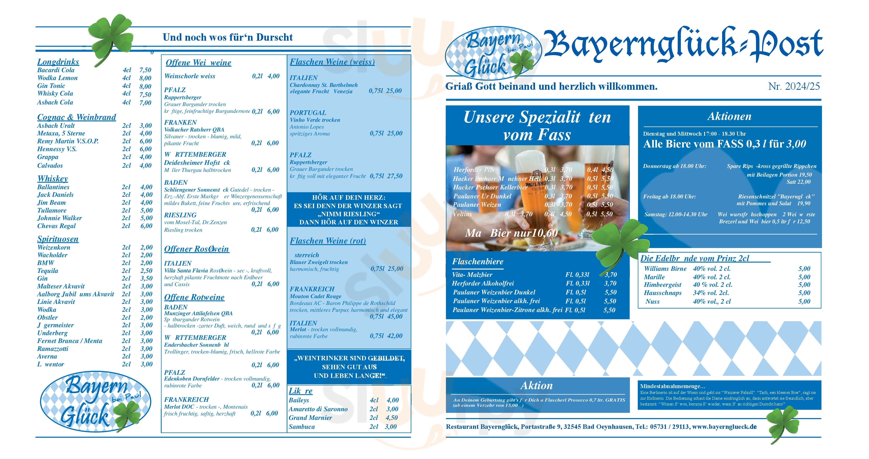 Restaurant Bayernglück Bad Oeynhausen Menu - 1