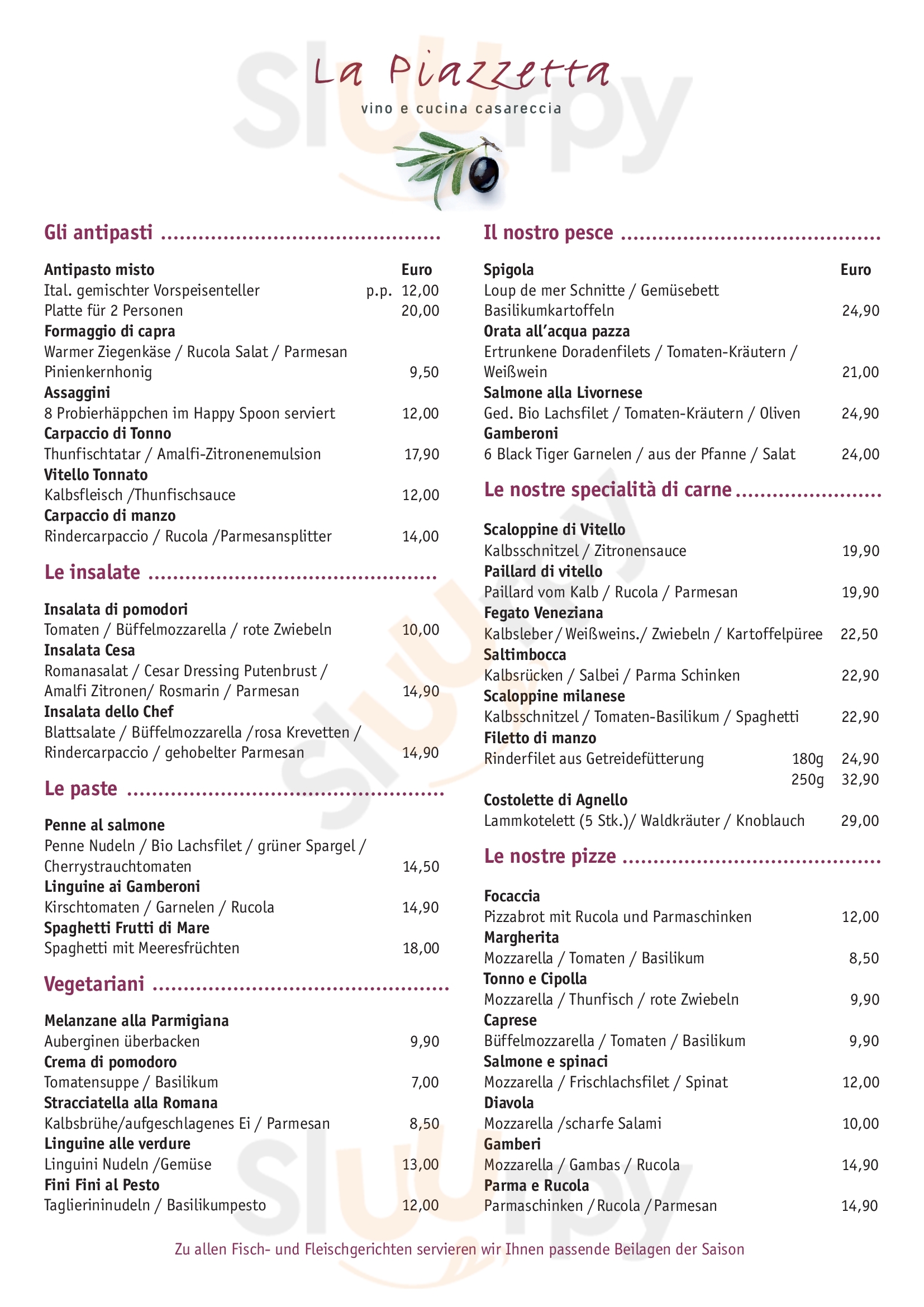 La Piazzetta Düsseldorf Menu - 1