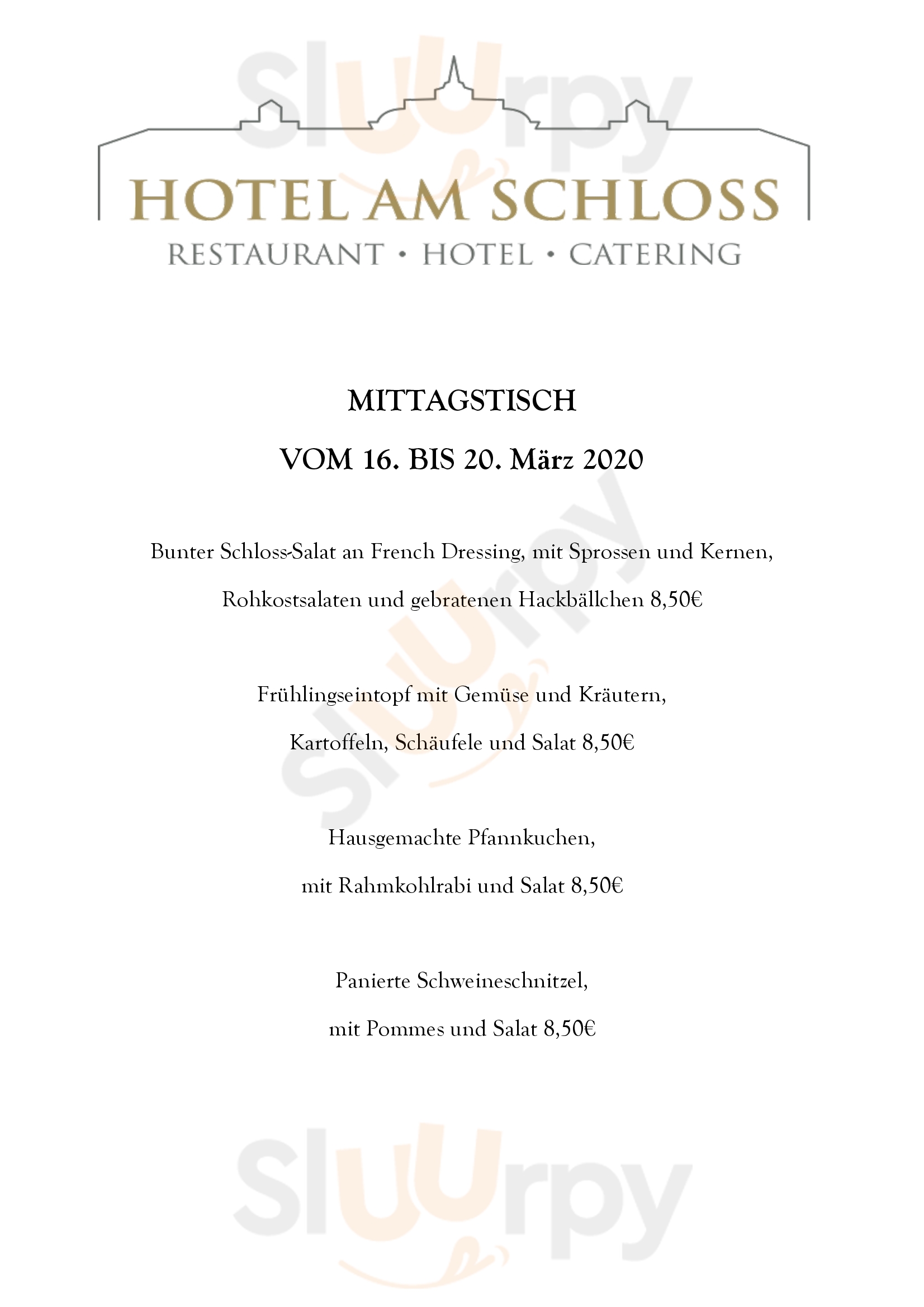 Schlossgaststätte Rastatt Menu - 1