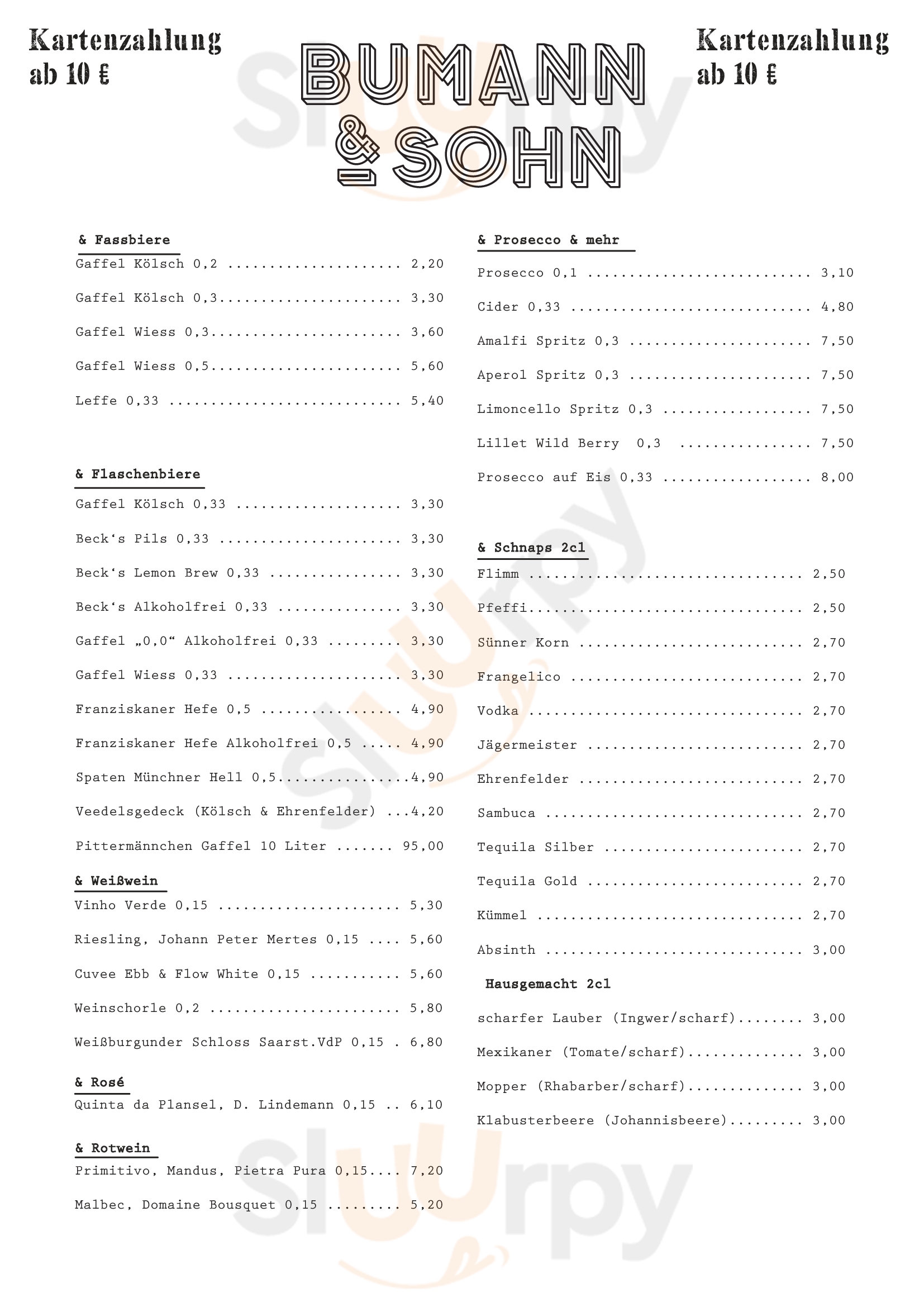Main Menu - Bumann & Sohn