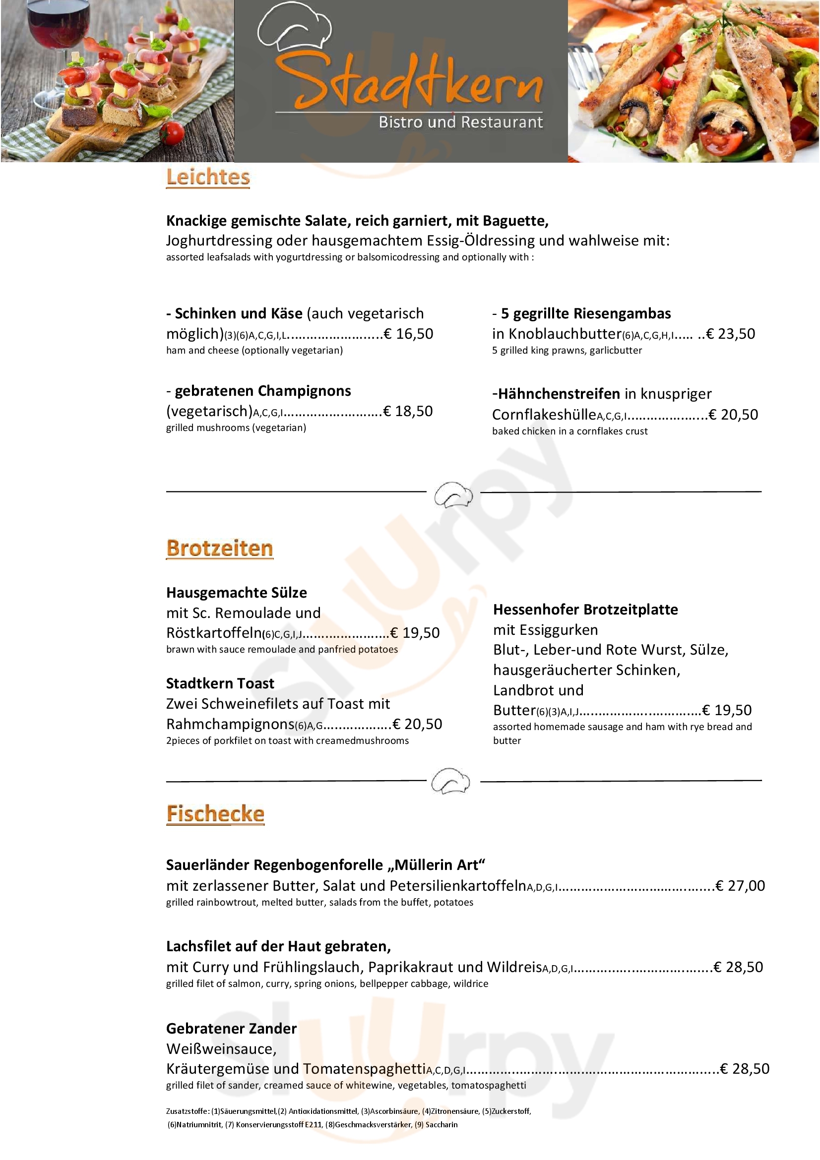 Stadtkern Restaurant Winterberg Menu - 1