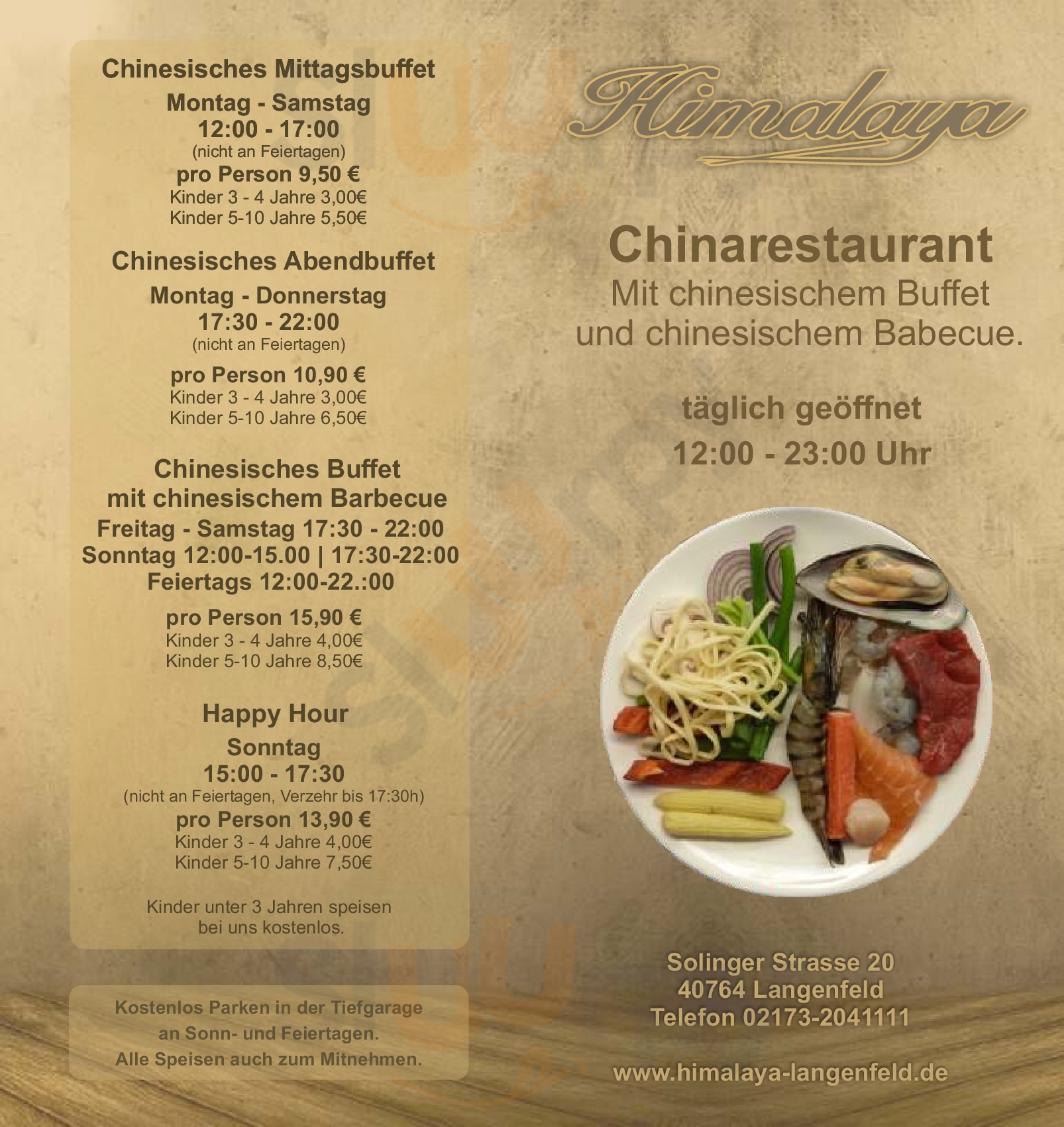 Restaurant Himalaya Langenfeld Menu - 1