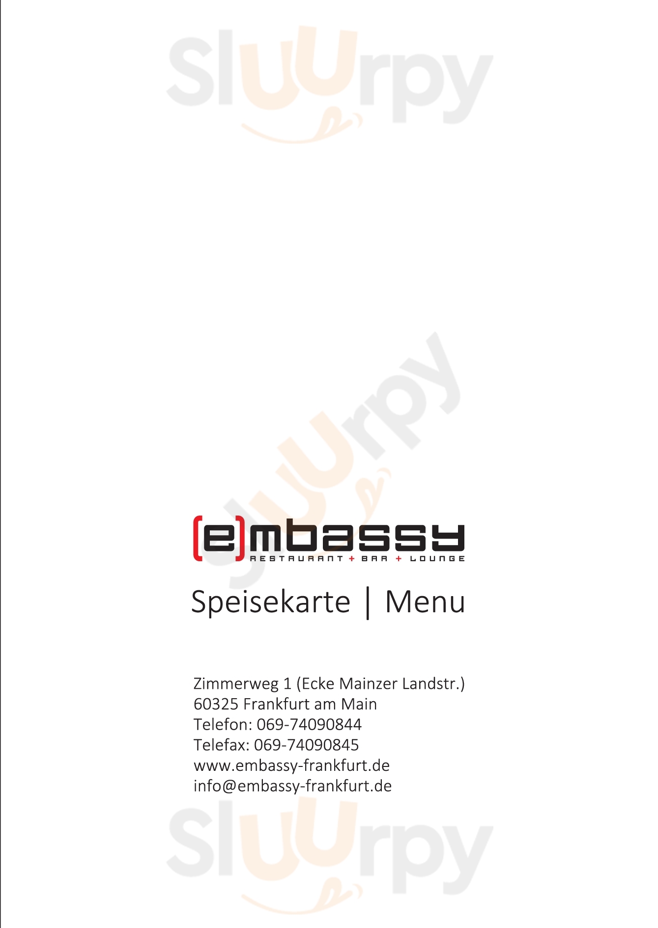 Restaurant Embassy Frankfurt am Main Menu - 1