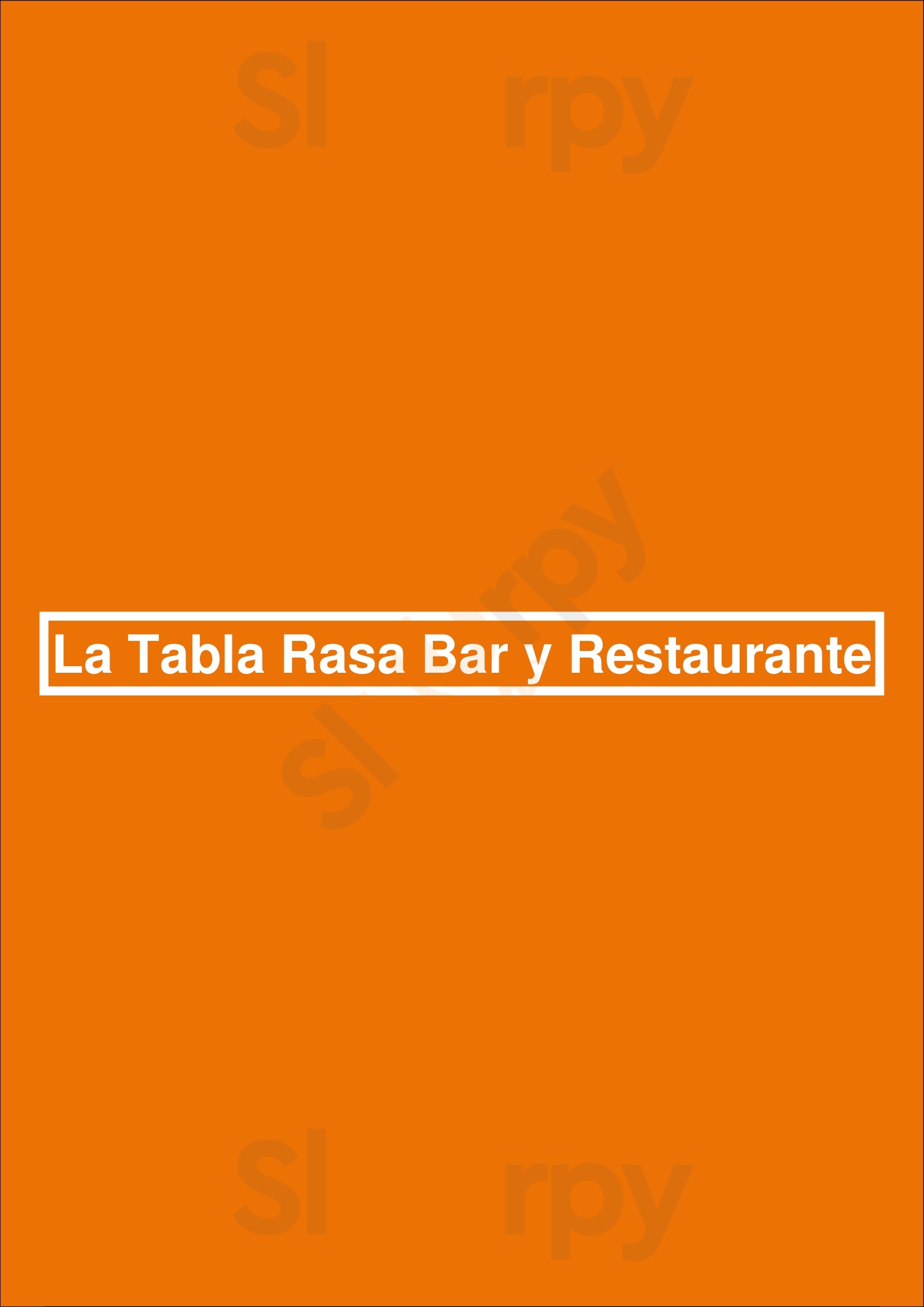 La Tabla Rasa Bar Y Restaurante Frankfurt am Main Menu - 1