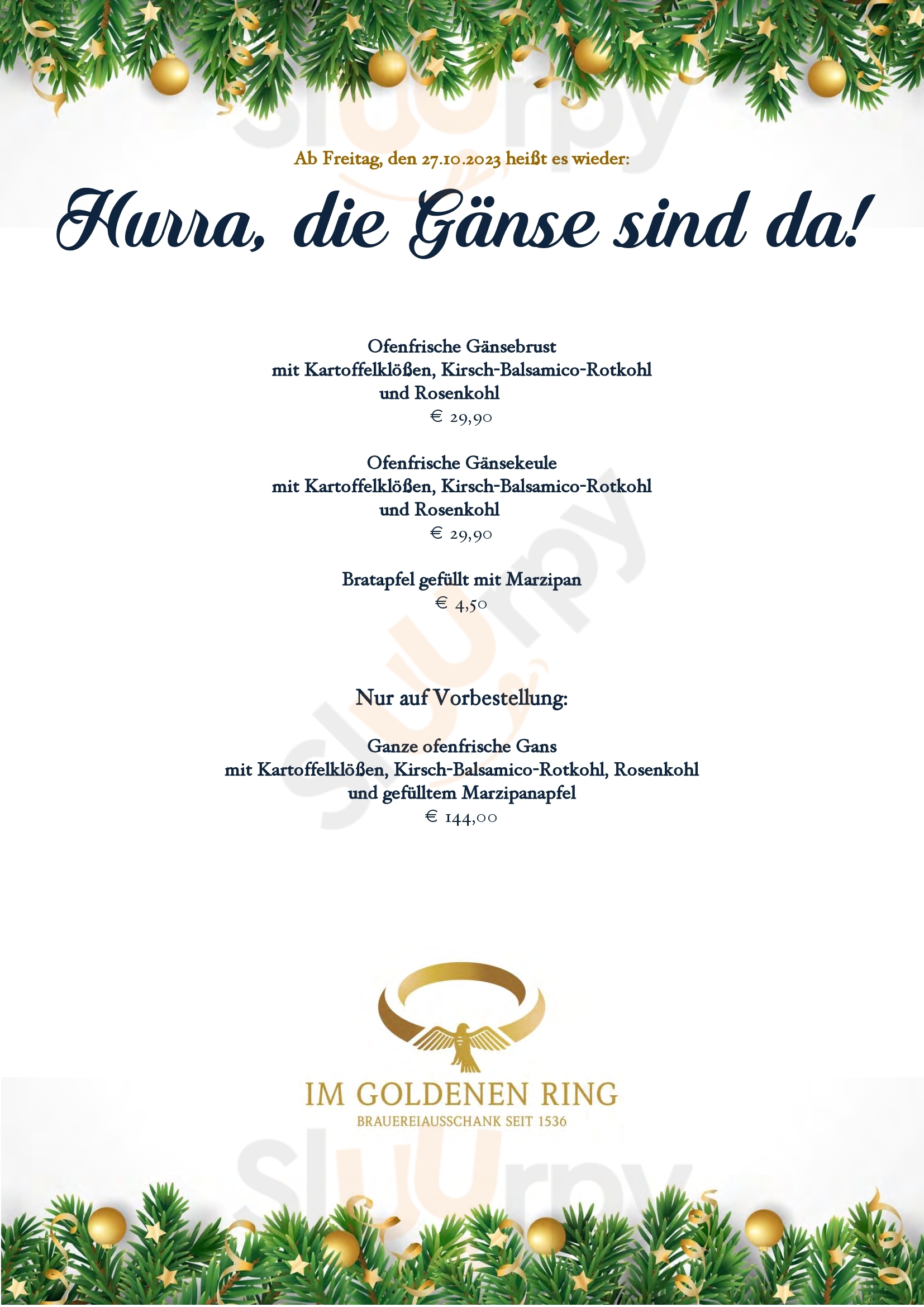 Goldener Ring Düsseldorf Menu - 1
