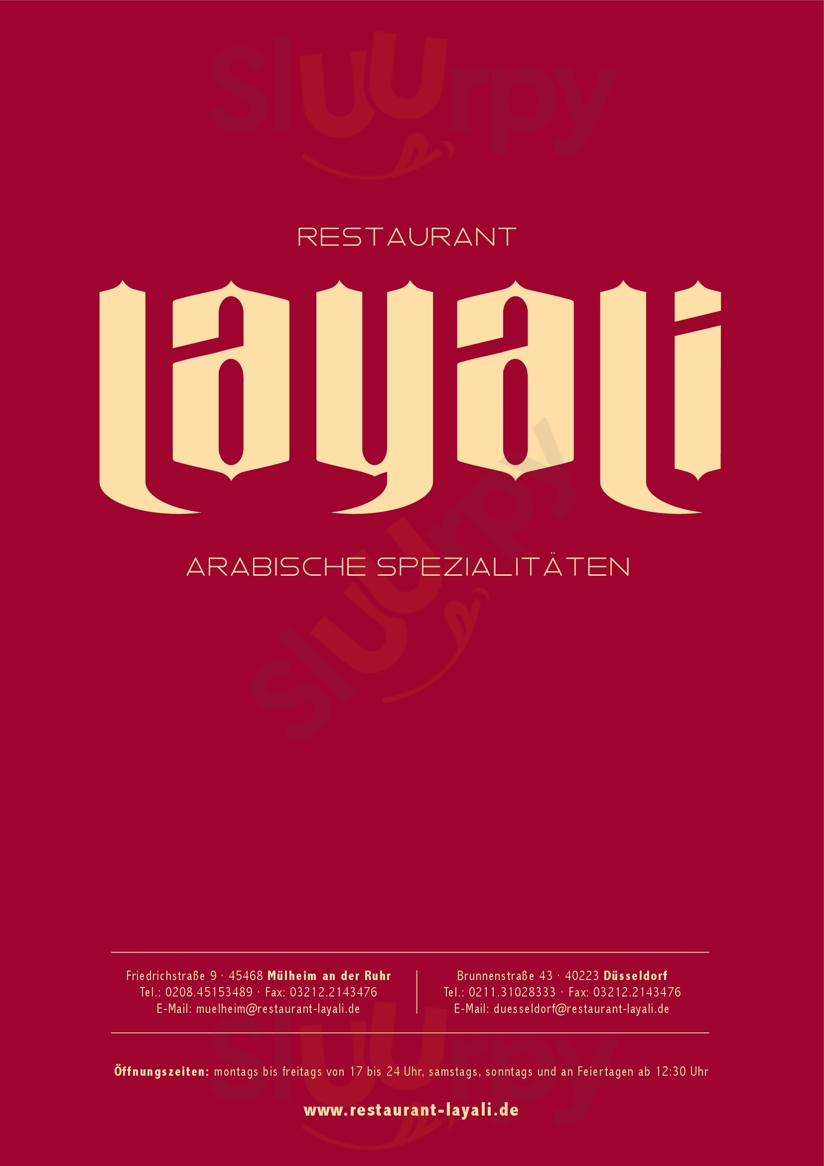 Restaurant Layali Düsseldorf Menu - 1