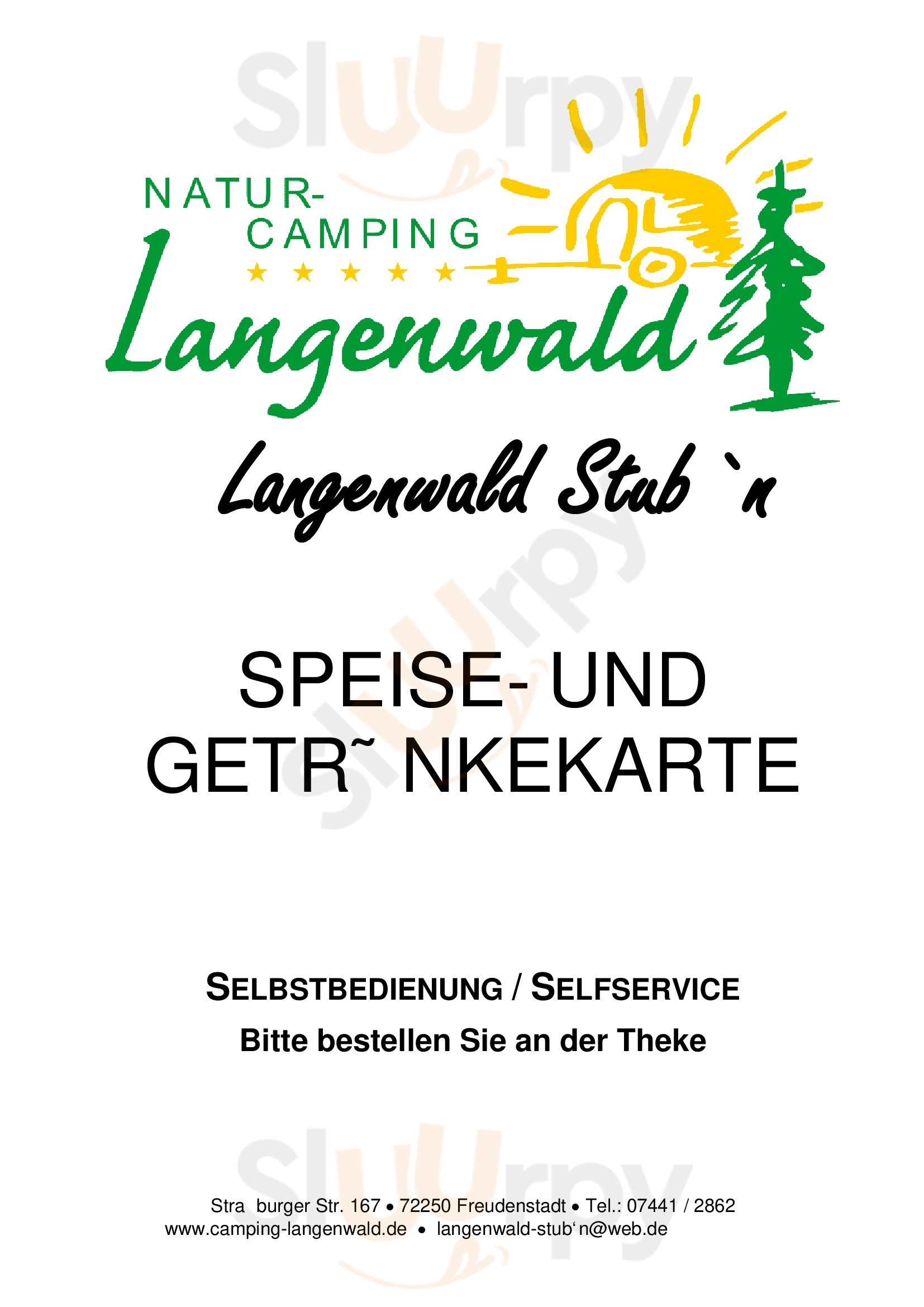 Natur Camping Langenwald Freudenstadt Menu - 1