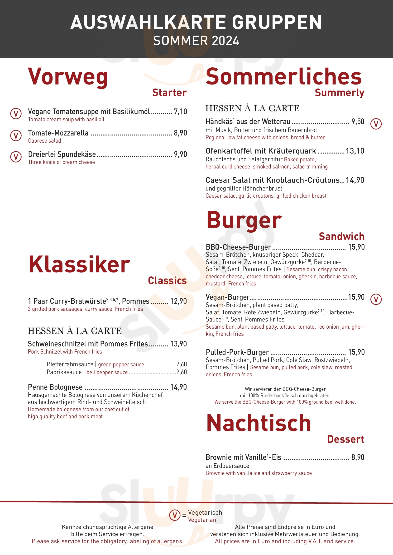 Am Niederwald Rüdesheim am Rhein Menu - 1