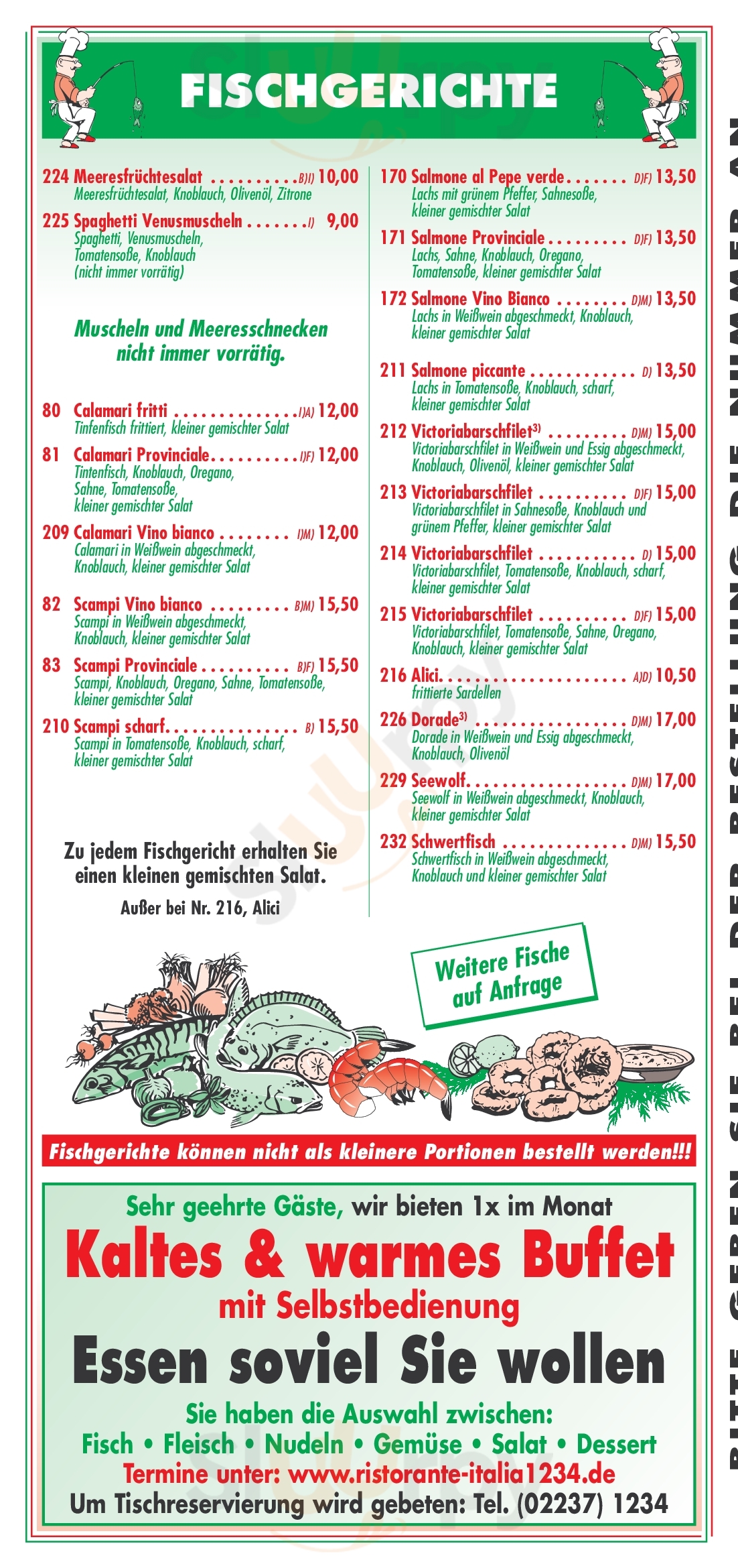 Pizzeria Italia Kerpen Menu - 1