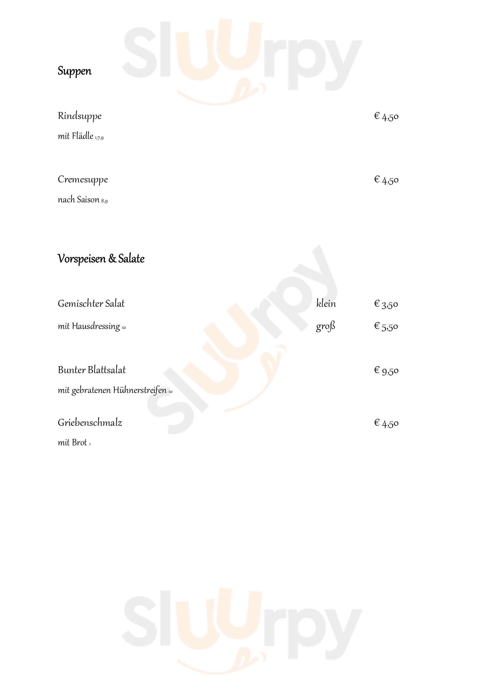 Gasthaus Zum Schönhaldenfelsen Albstadt Menu - 1