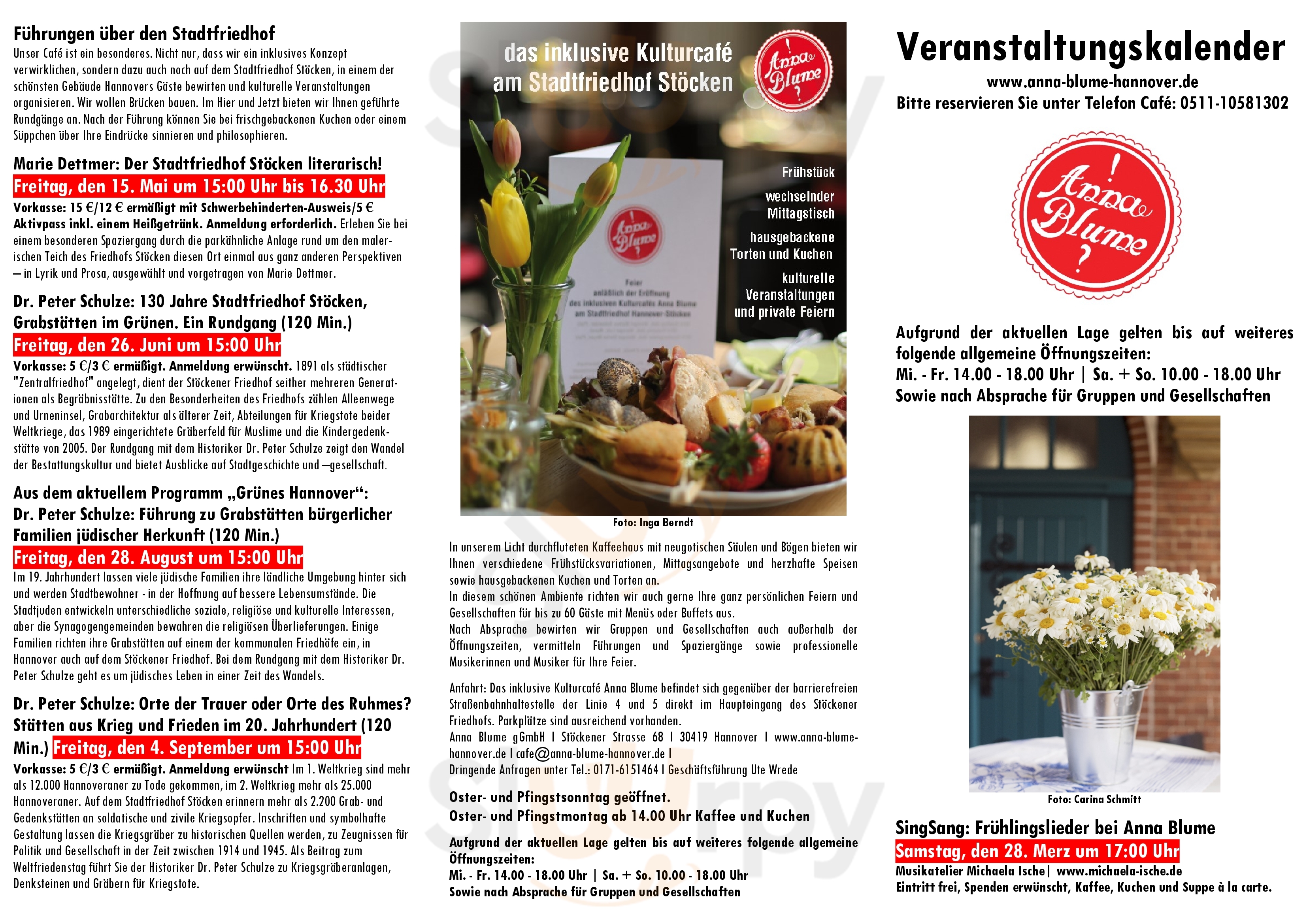 Café Anna Blume Hannover Menu - 1