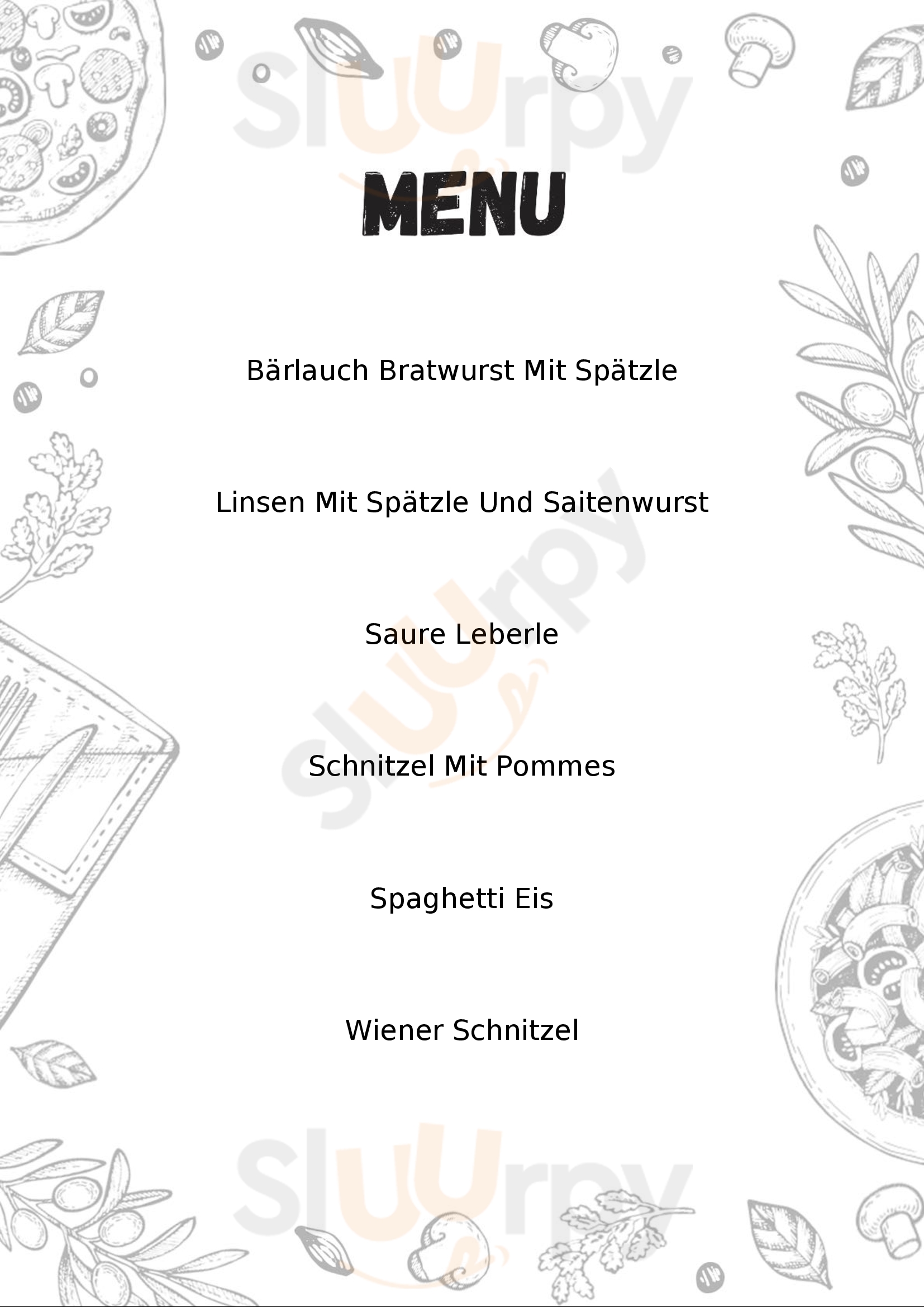 Gasthaus Cafe Engel Tuttlingen Menu - 1